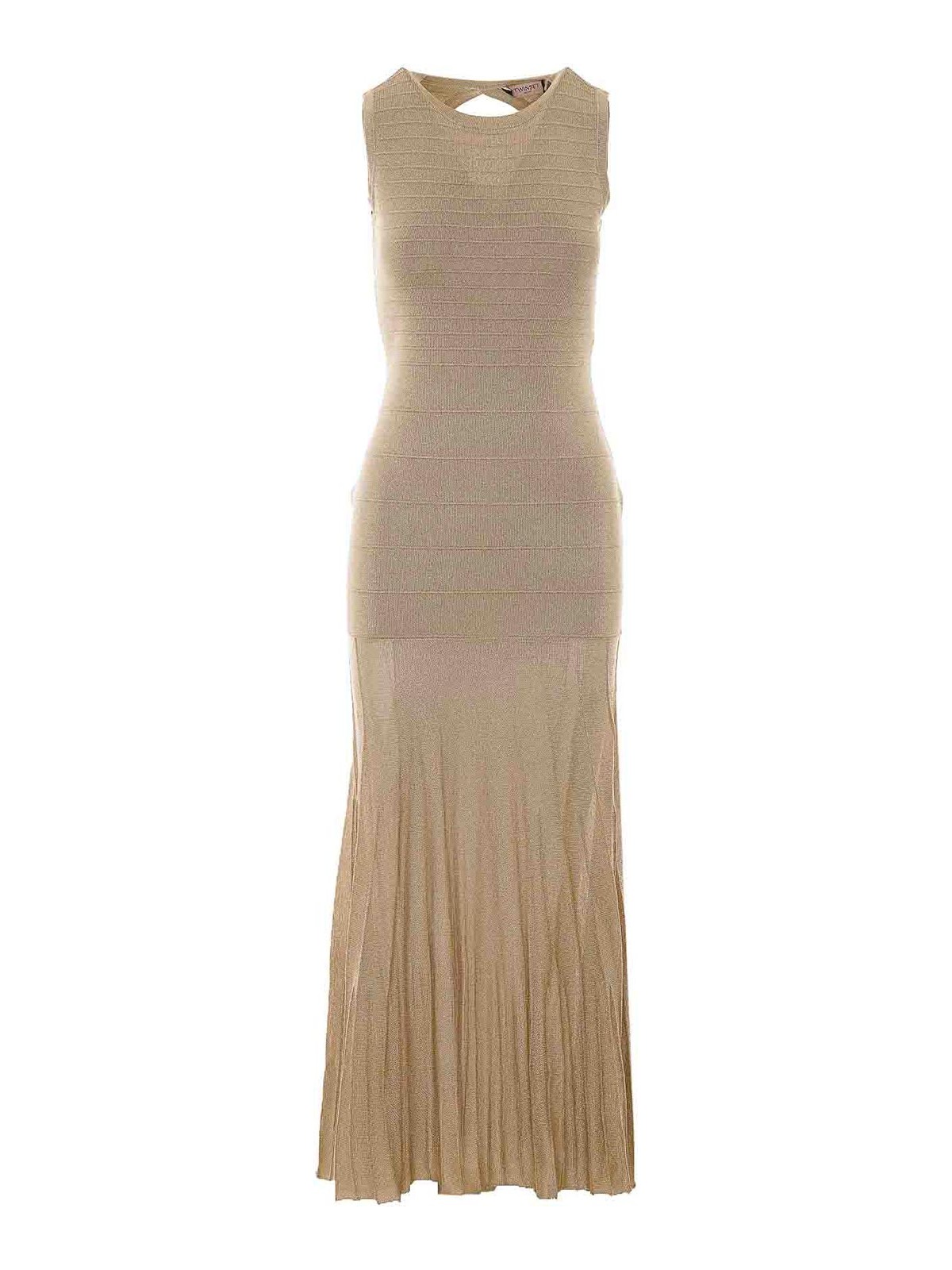 Gold Lurex Dress 261TP312313372 (TWINSET / ワンピース・ドレス・オールインワン ) | TWINSET (ツインセット)