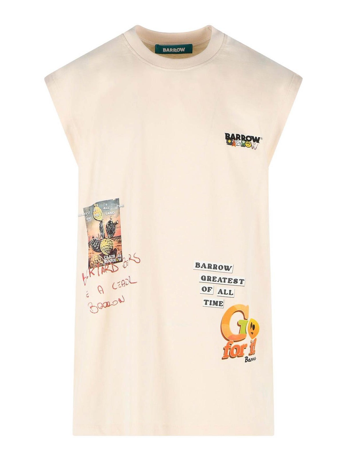 Cream Cotton Tank Top S6BWUATH033013 (BARROW / タンクトップ・キャミソール ) | BARROW (バロウ)