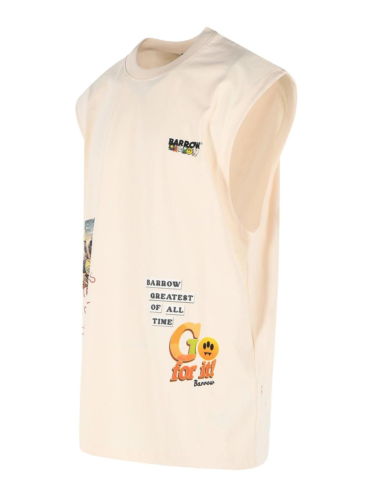 Cream Cotton Tank Top S6BWUATH033013 (BARROW / タンクトップ・キャミソール ) | BARROW (バロウ)(2)