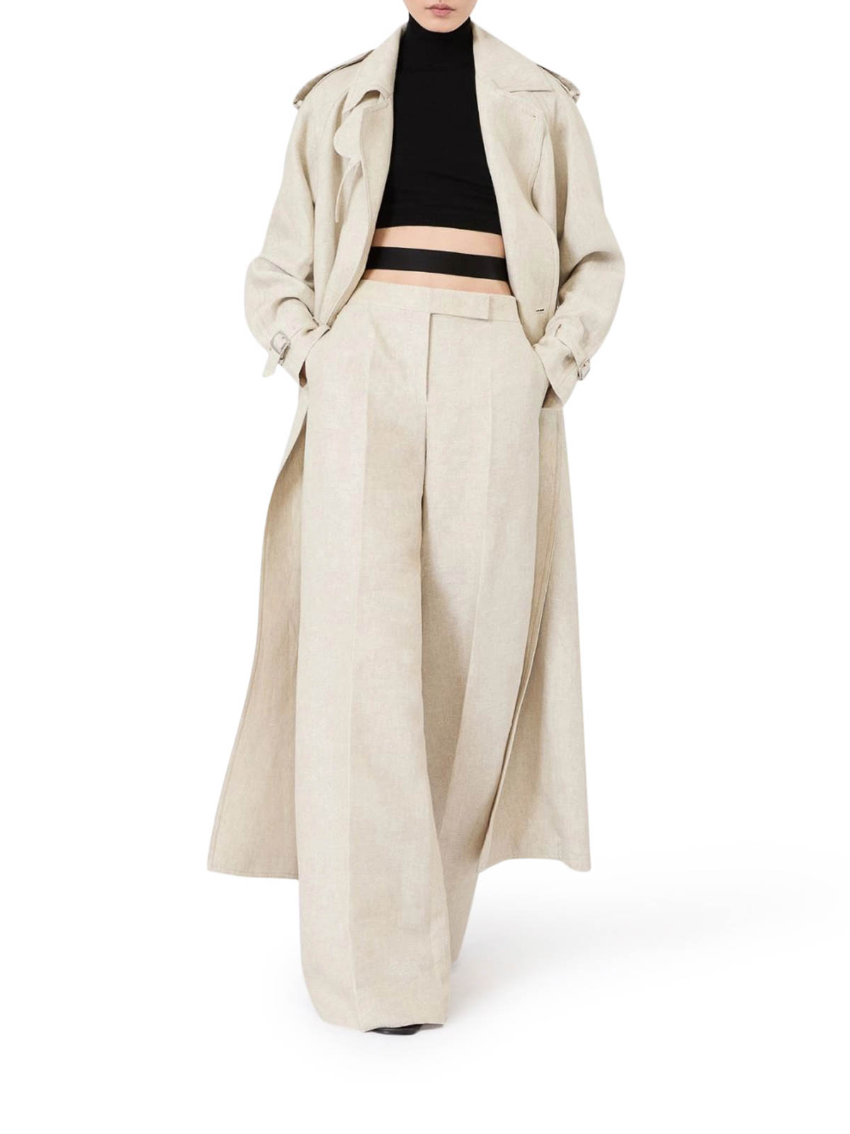 Wide Linen Drill Trousers 261113E20 (Max Mara / パンツ ) | Max Mara (マックスマーラ)(1)