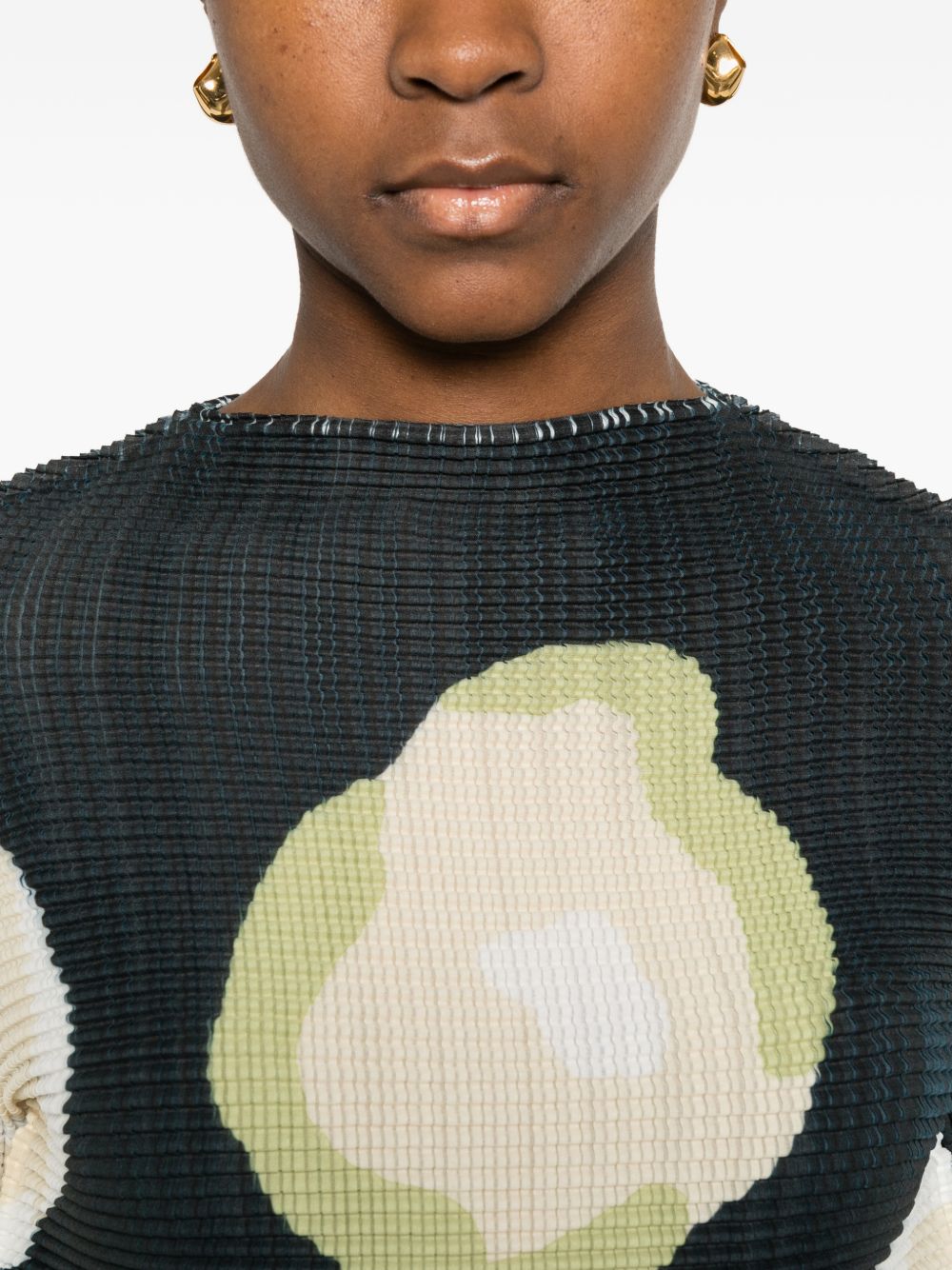 Issey Miyake Top Black IM66FJ69717 (ISSEY MIYAKE / シャツ・ブラウス ) | ISSEY MIYAKE (イッセイ ミヤケ)(2)