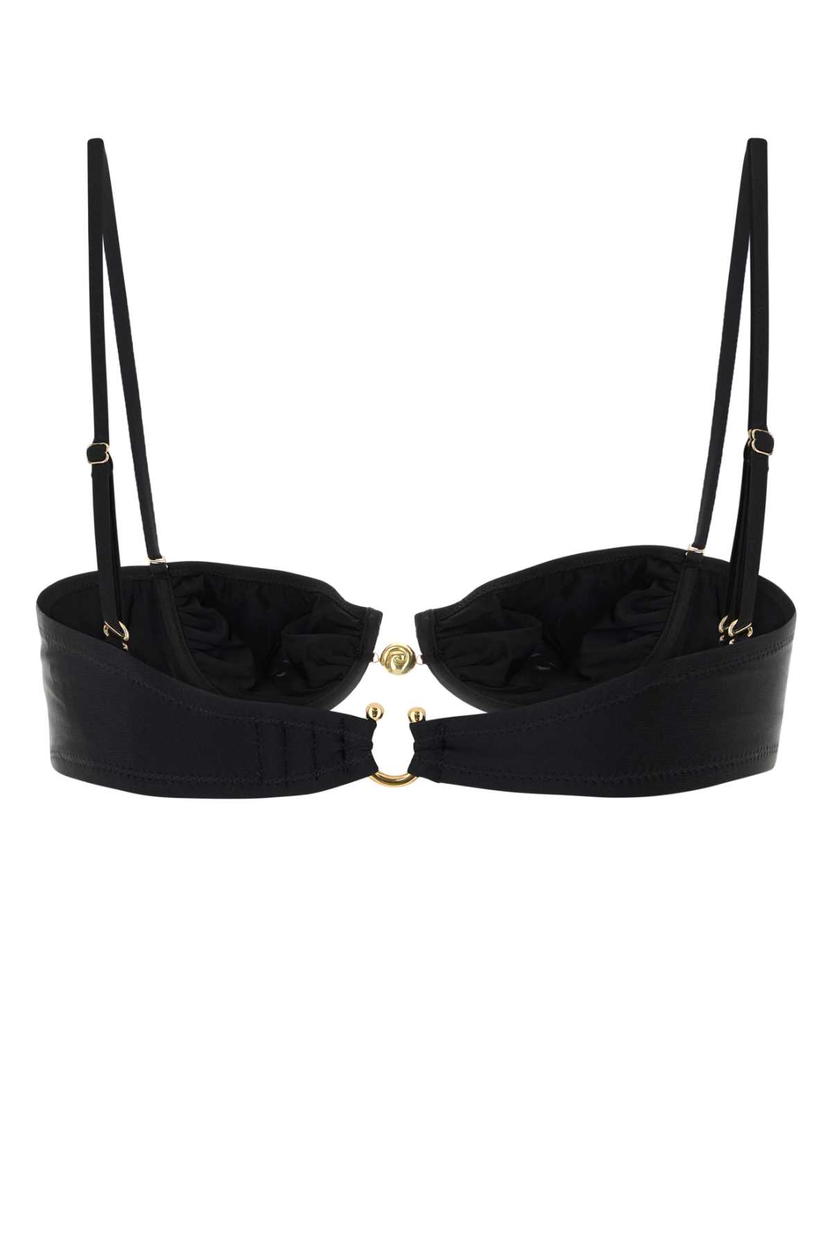 Black stretch nylon Hammond 2.0 bikini top HAMMOND20TOPBLACKSHINY (Reina Olga / スイムウェア ) | Reina Olga (レイナ オルガ)(1)