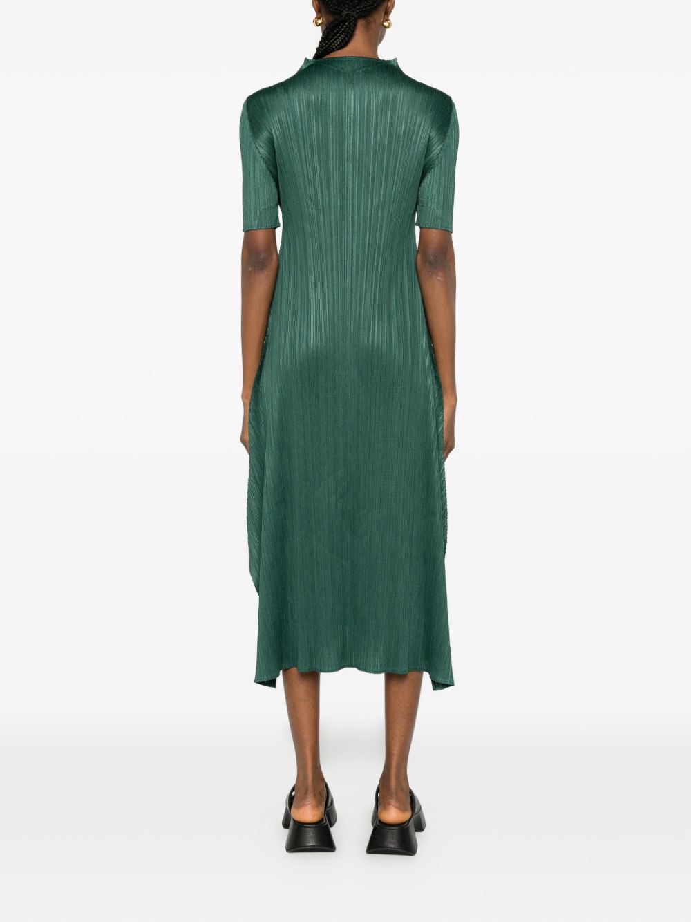 Pleats Please Dresses Green PP66JH13667 (PLEATS PLEASE ISSEY MIYAKE / ワンピース・ドレス・オールインワン ) | PLEATS PLEASE ISSEY MIYAKE (プリーツ プリーズ イッセイ ミヤケ)(2)