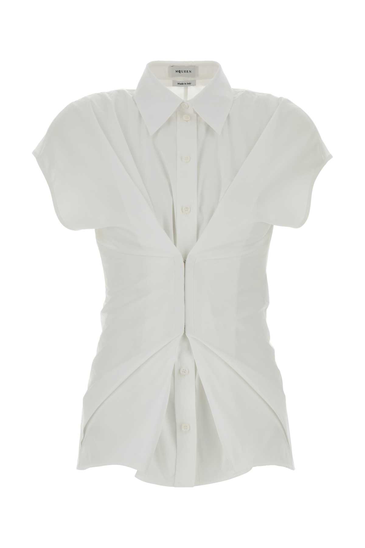 White poplin shirt 863777QAABT9000 (Alexander McQUEEN / シャツ・ブラウス ) | Alexander McQUEEN (アレキサンダー・マックイーン)