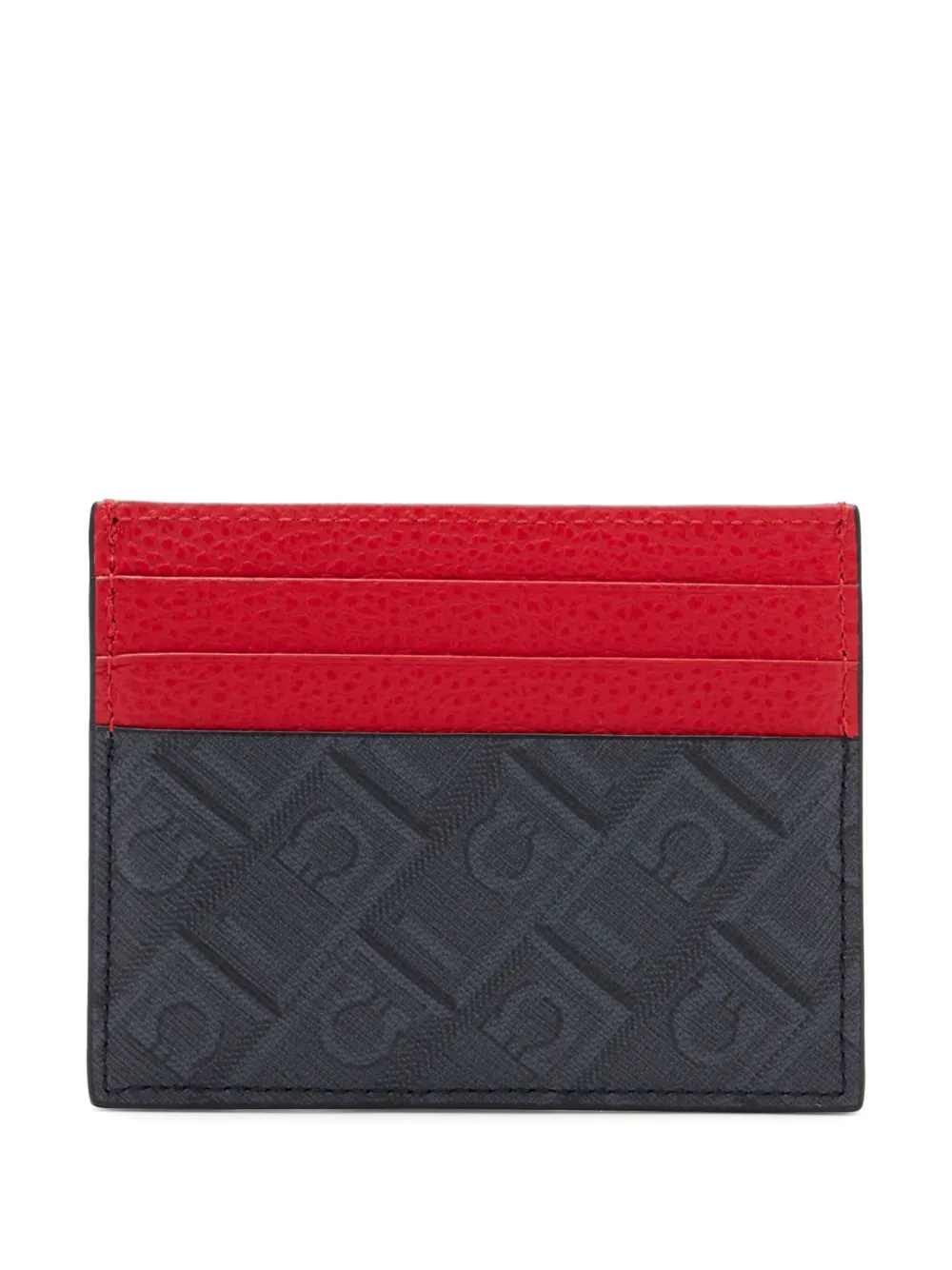 MONOGRAM-PRINT TWO-TONE GRAINED LEATHER CARD HOLDER 6615830780322NEROGRIGIO (FERRAGAMO / 財布・カードケース ) | FERRAGAMO (フェラガモ)(1)