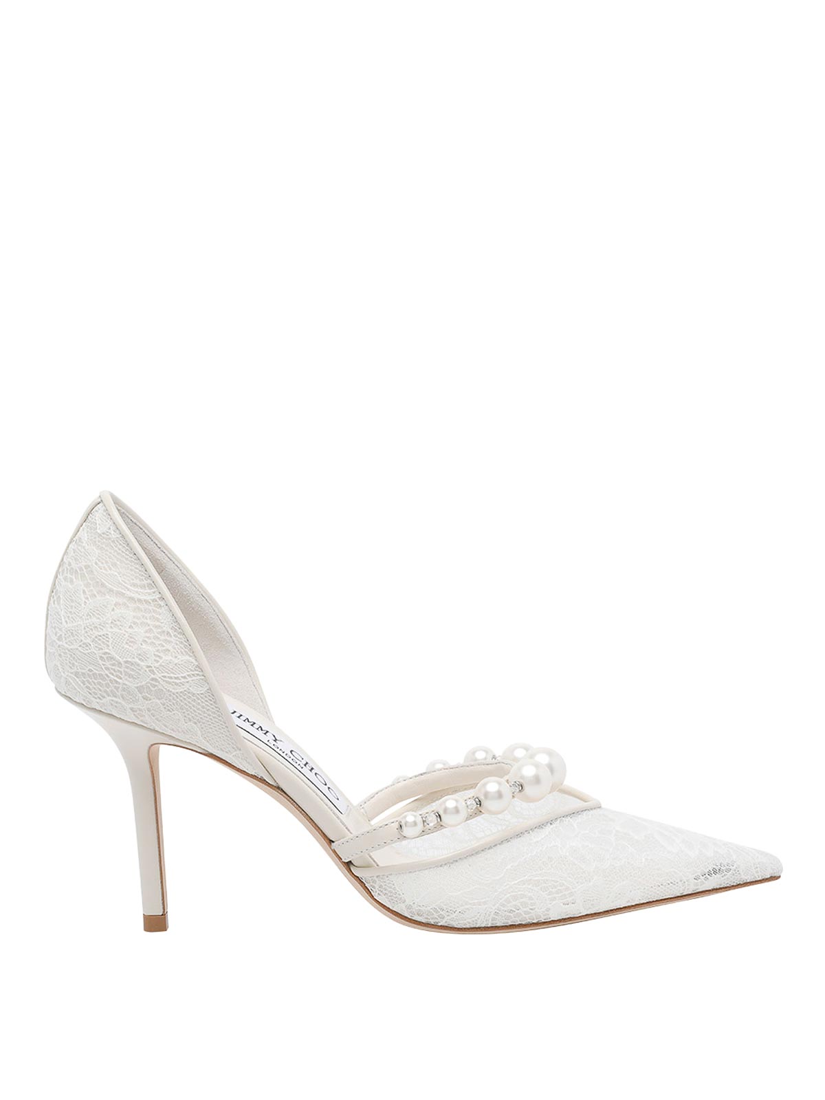 White Aurelie Pumps AURELIE85DRJIVORYWHITE (JIMMY CHOO / パンプス・ハイヒール ) | JIMMY CHOO (ジミー チュウ)