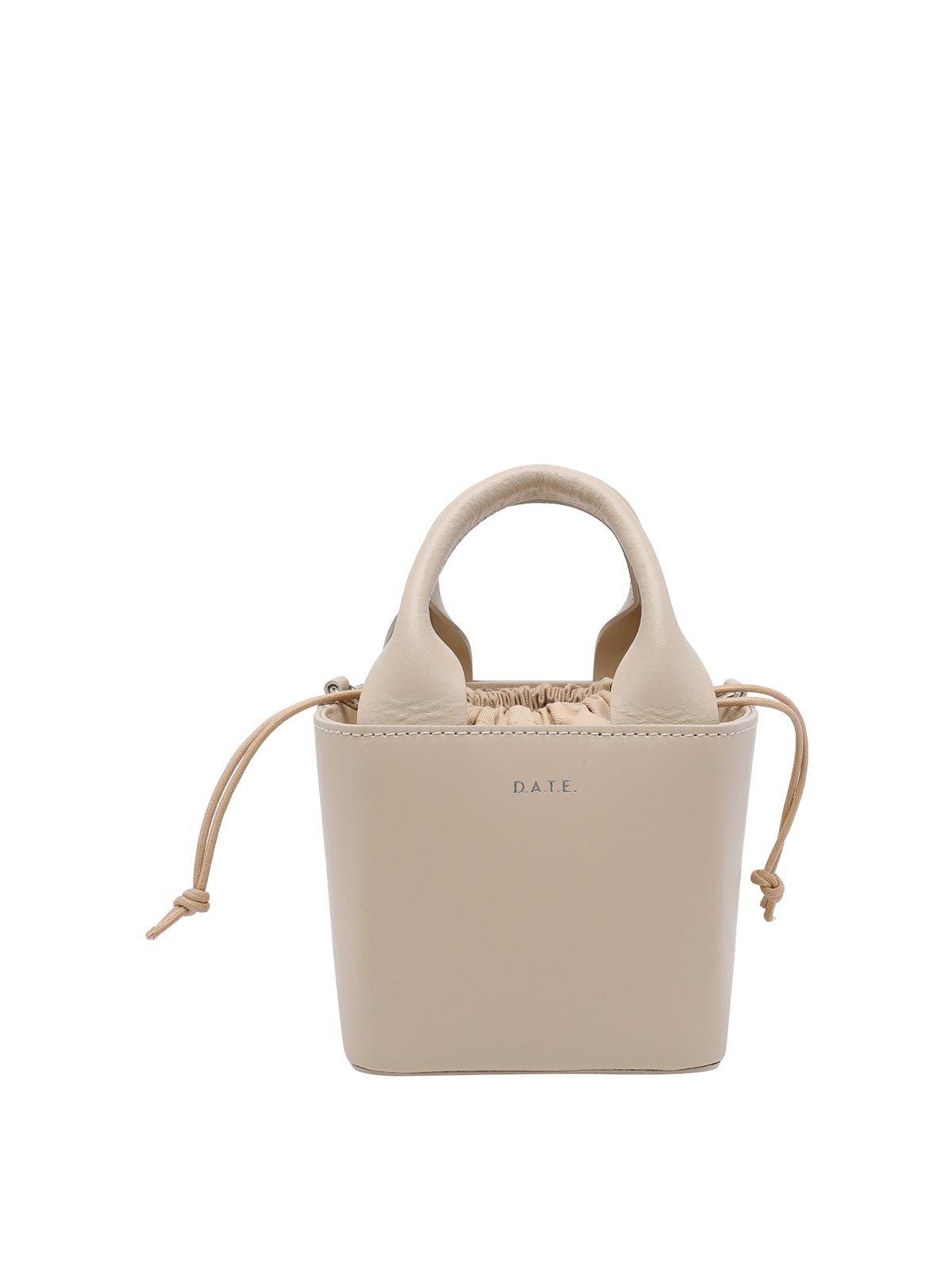 Beige Cubo Leather Handbag B441CBLEBI (D.A.T.E. / ハンドバッグ・ショルダーバッグ ) | D.A.T.E. (デイト)