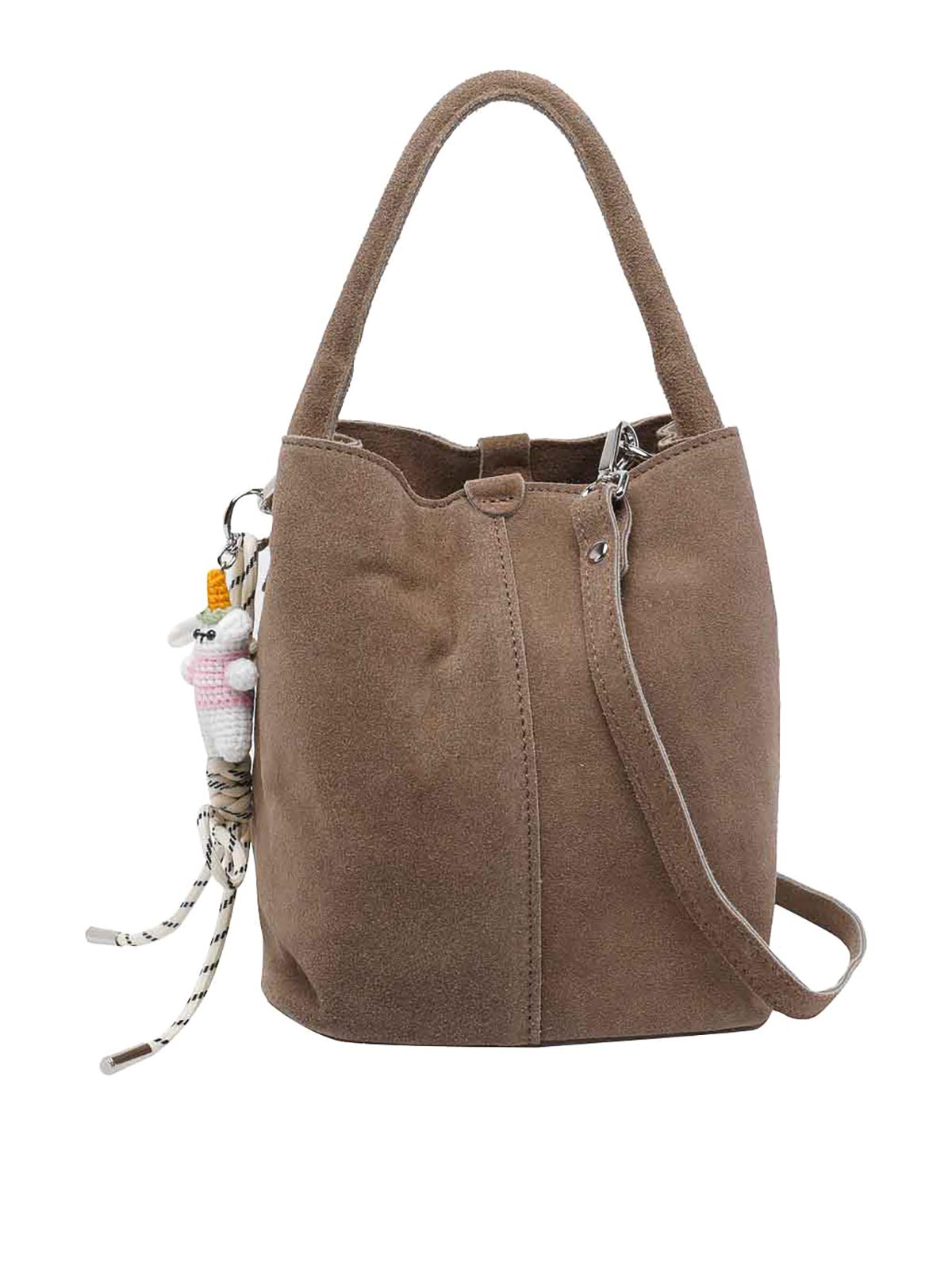 Taupe Suede Basket Handbag B441PBSDTA (D.A.T.E. / ハンドバッグ・ショルダーバッグ ) | D.A.T.E. (デイト)(1)