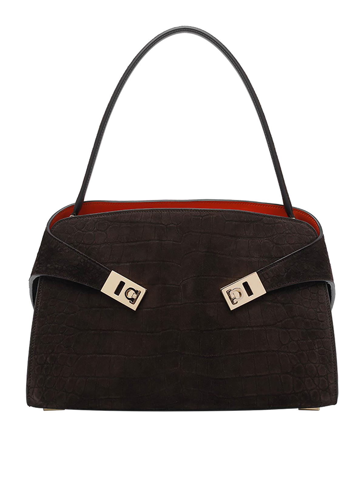 Brown Small Hug Shoulder Bag 792871219816 (FERRAGAMO / ハンドバッグ・ショルダーバッグ ) | FERRAGAMO (フェラガモ)