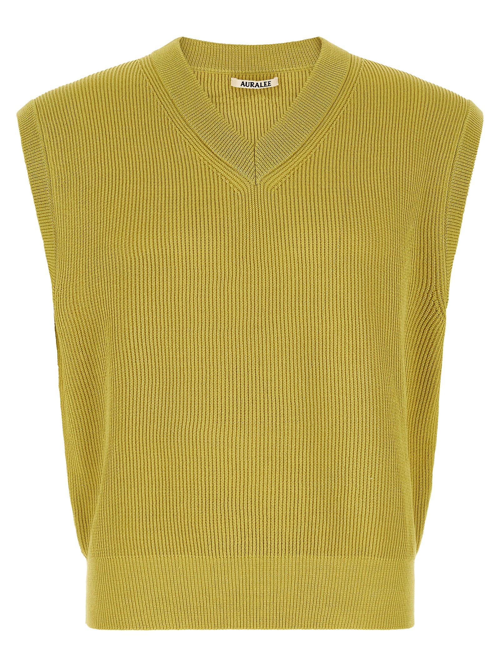 Ribbed knit vest A26SV02SYDUSTYYELLOW (AURALEE / ベスト ) | AURALEE (オーラリー)