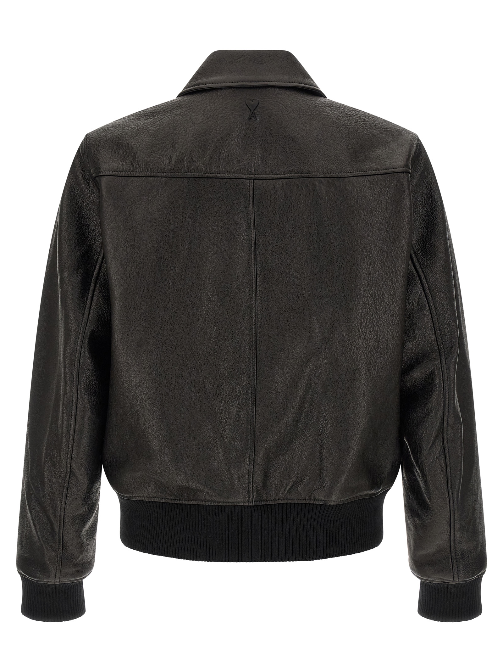 'Ami de Coeur' leather bomber jacket HJK850LH0044001 (AMI Paris / レザー&ファージャケット・コート ) | AMI Paris (アミパリス)(1)
