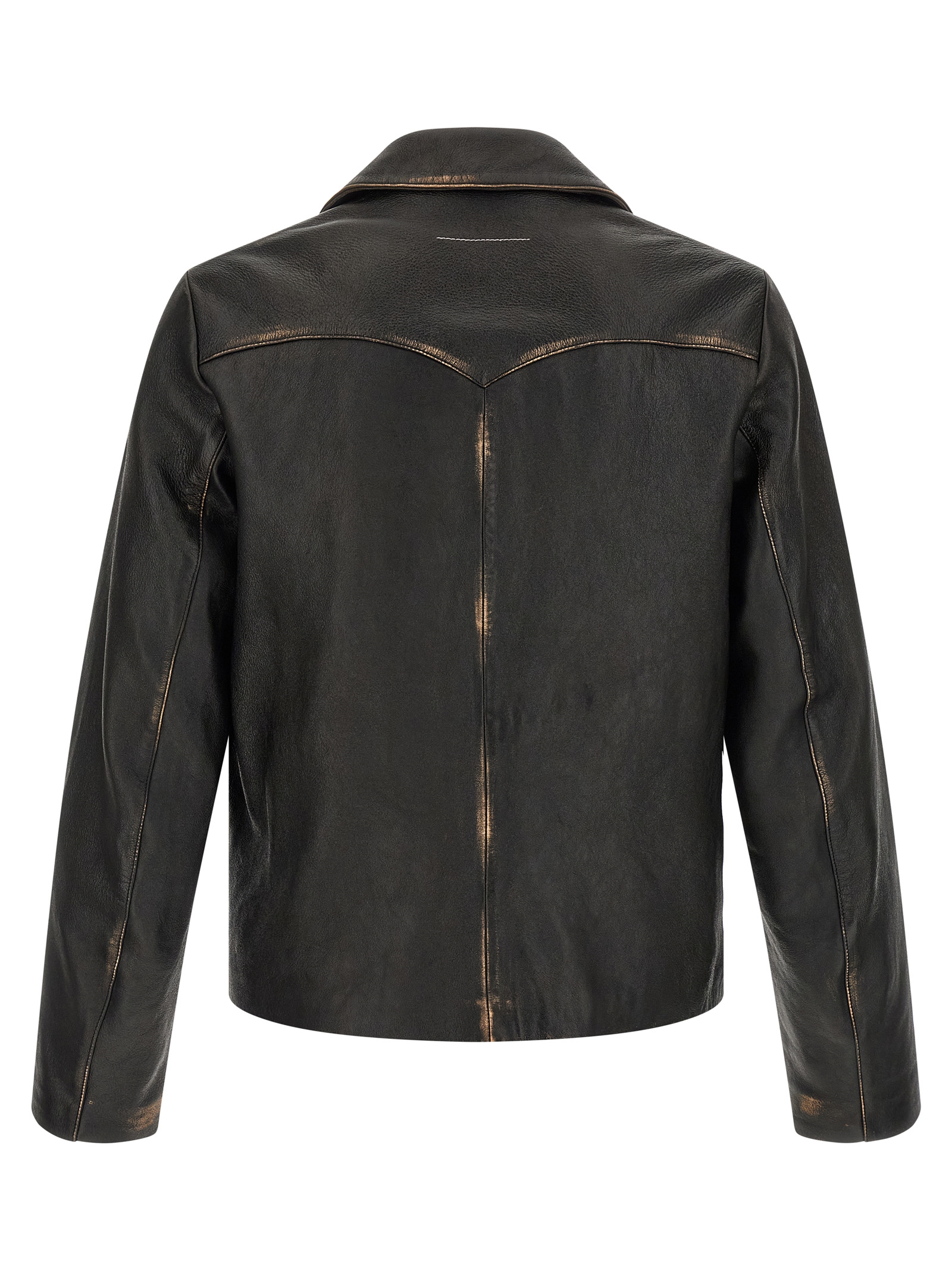 Antiqued leather jacket SH2AM0066M07021900 (MM6 Maison Margiela / レザー&ファージャケット・コート ) | MM6 Maison Margiela (エムエムシックス)(1)
