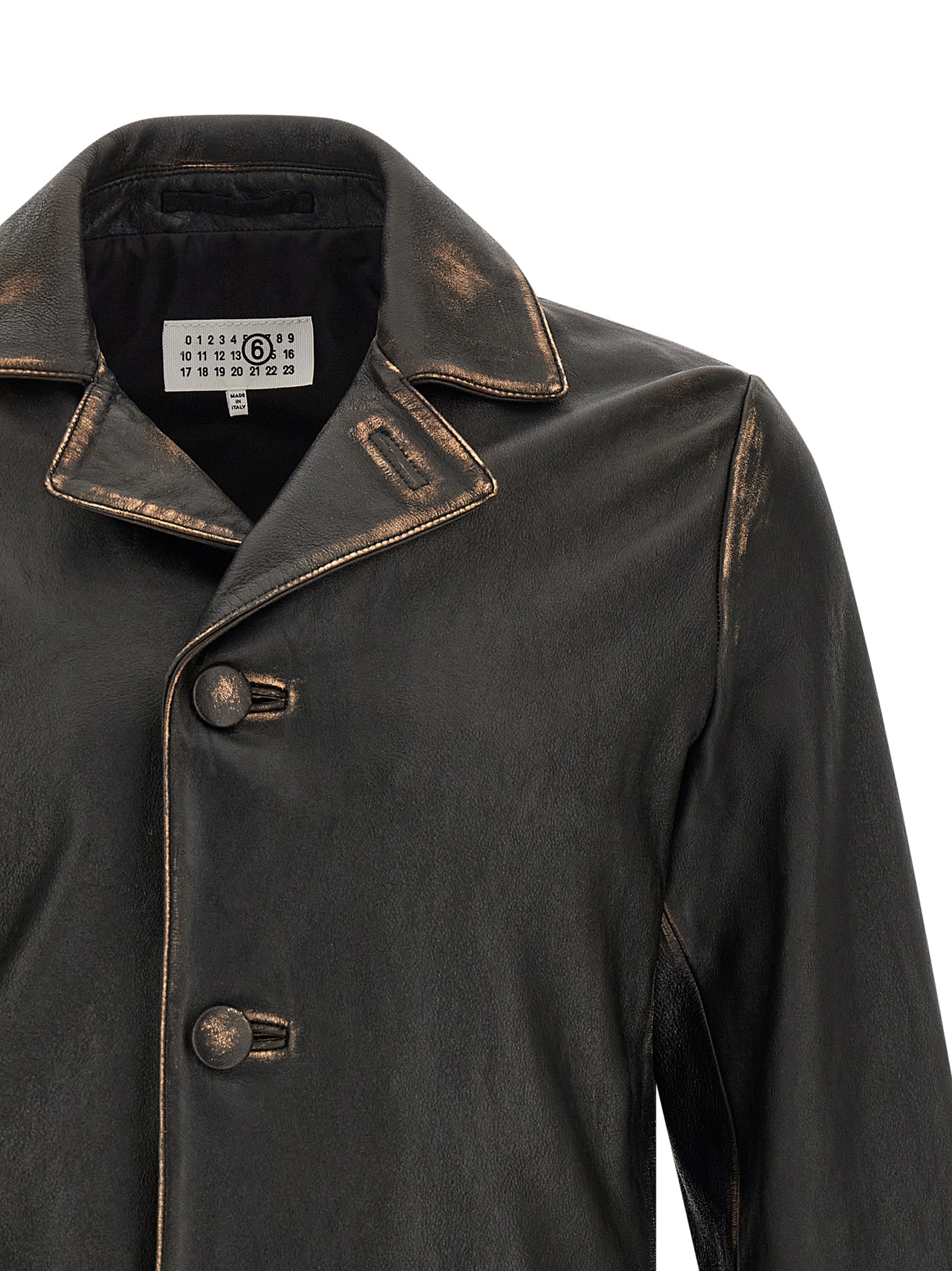 Antiqued leather jacket SH2AM0066M07021900 (MM6 Maison Margiela / レザー&ファージャケット・コート ) | MM6 Maison Margiela (エムエムシックス)(2)
