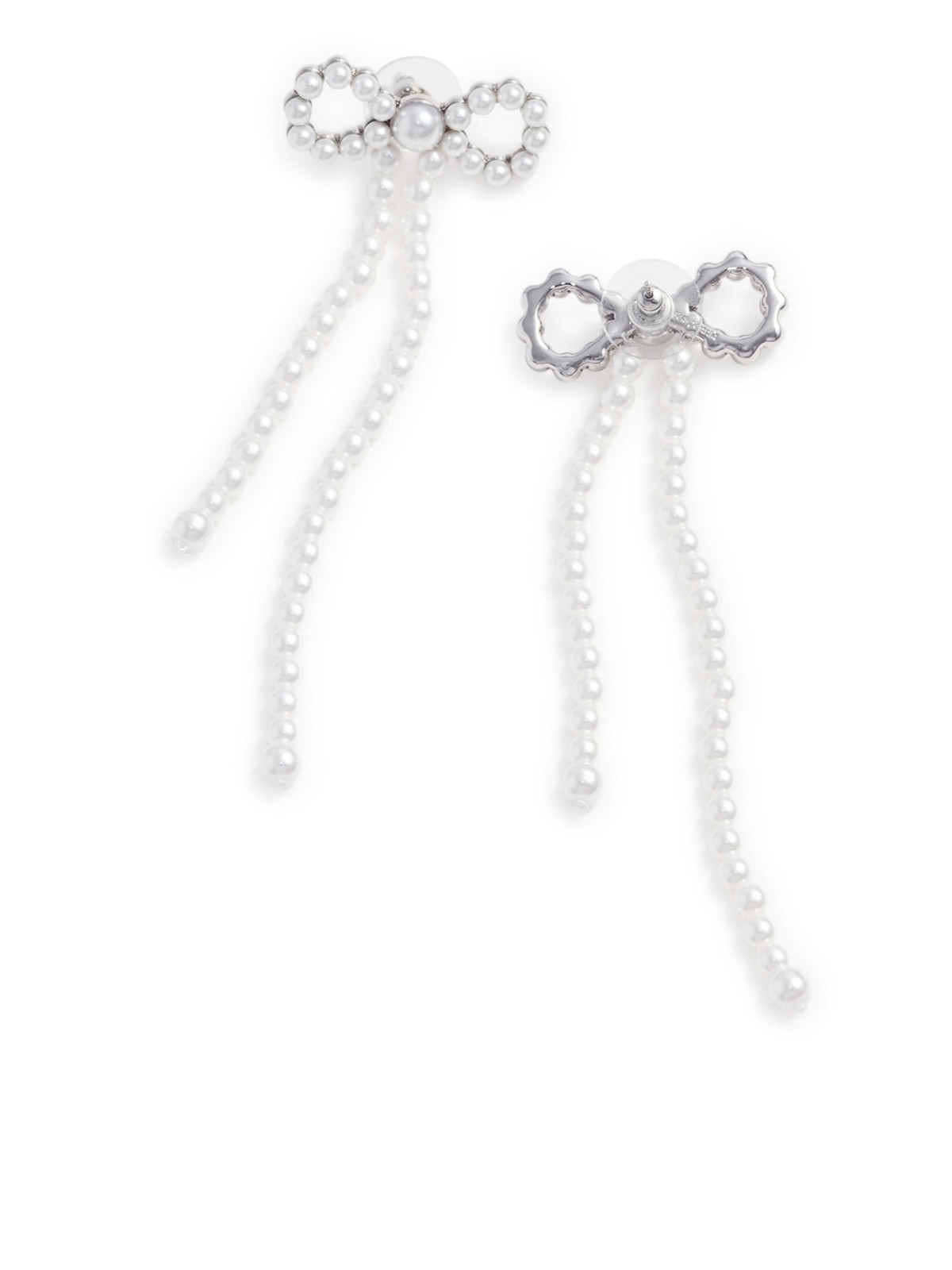 Pearl Bow Dangling Earrings SS26607EPEARL (self-portrait / ピアス・イヤリング ) | self-portrait (セルフ・ポートレイト)(1)