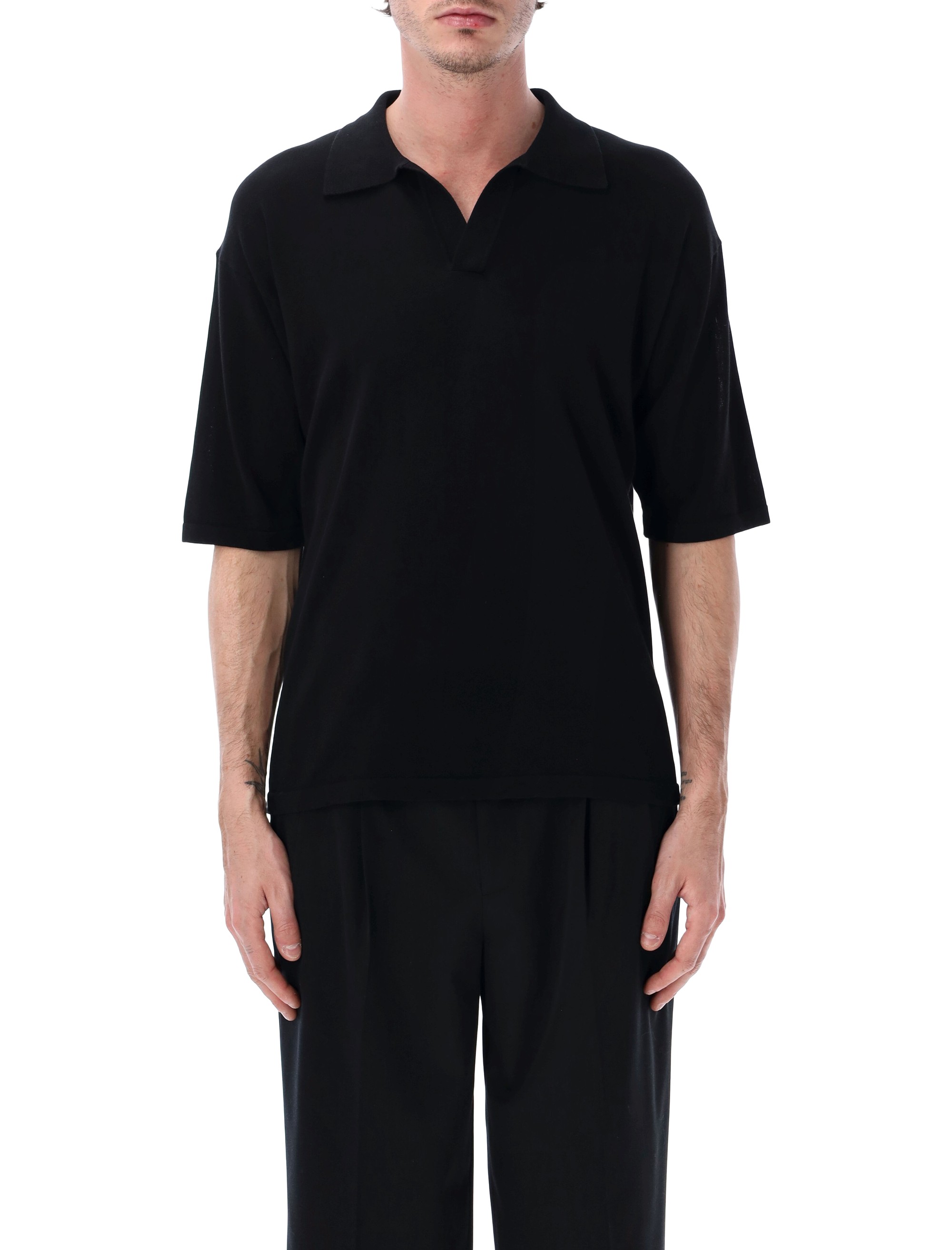 Roberto Collina T-shirts and Polos Black 261MYA110249 (roberto collina / ポロシャツ ) | roberto collina (ロベルトコリーナ)