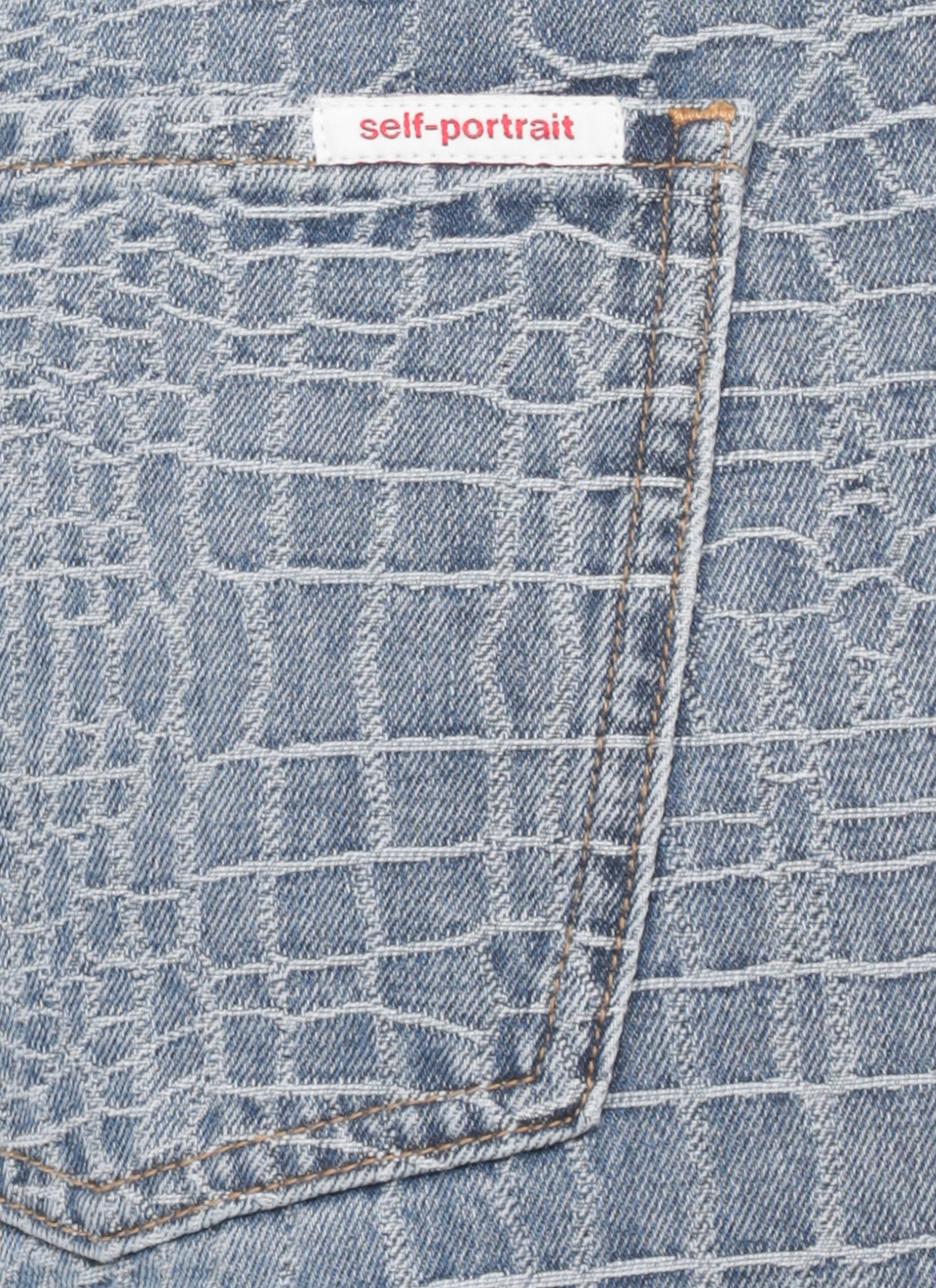 SELF PORTRAIT Jeans Blue SS26804PBLCROCEFFECTSTRAIGHTLEGBLUE (self-portrait / ジーンズ ) | self-portrait (セルフ・ポートレイト)(3)