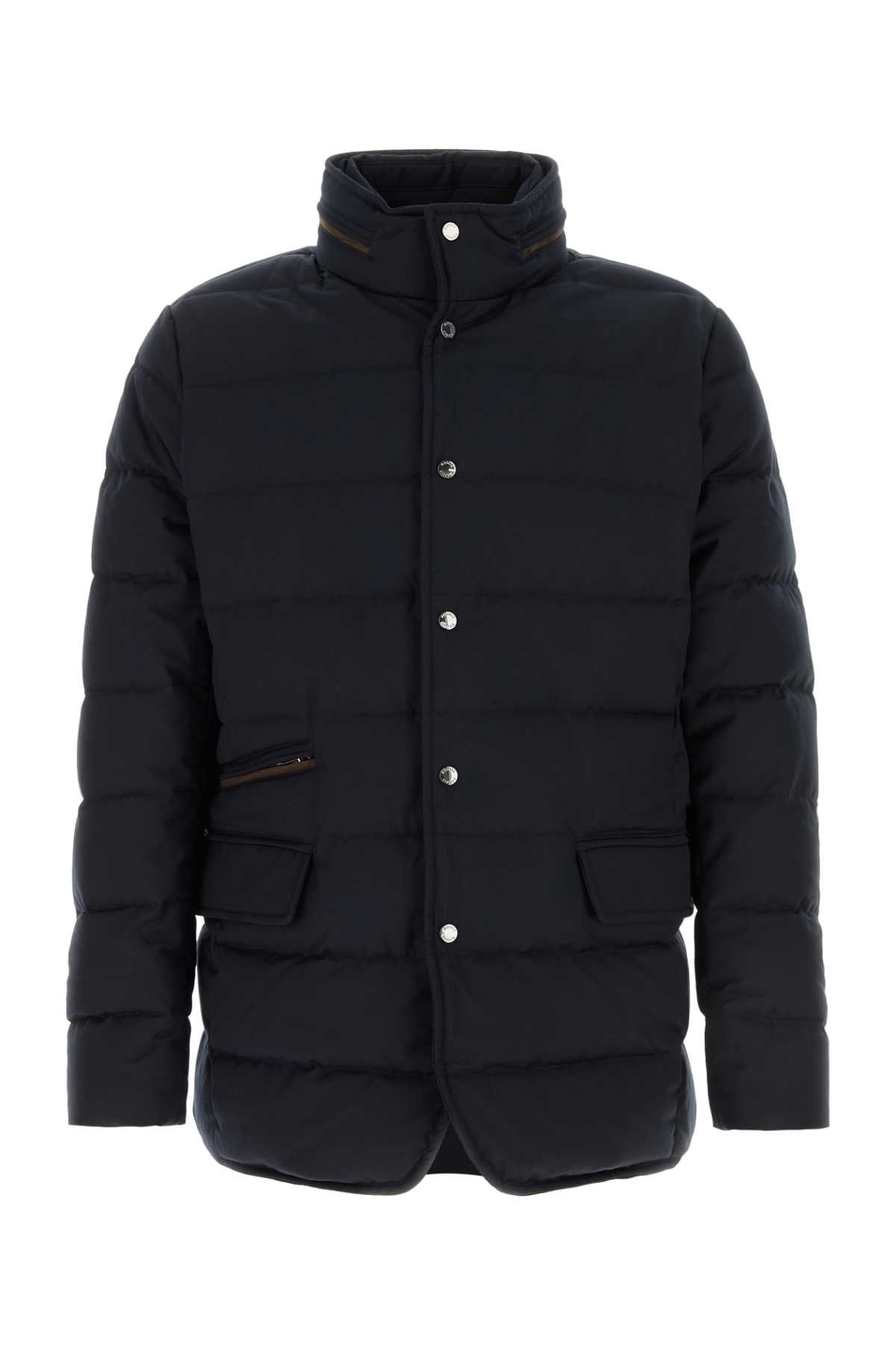 Midnight blue polyester blend Ilvo down jacket ILVOPUMDARKBLU (MooRER / ダウンジャケット・コート ) | MooRER (ムーレー)