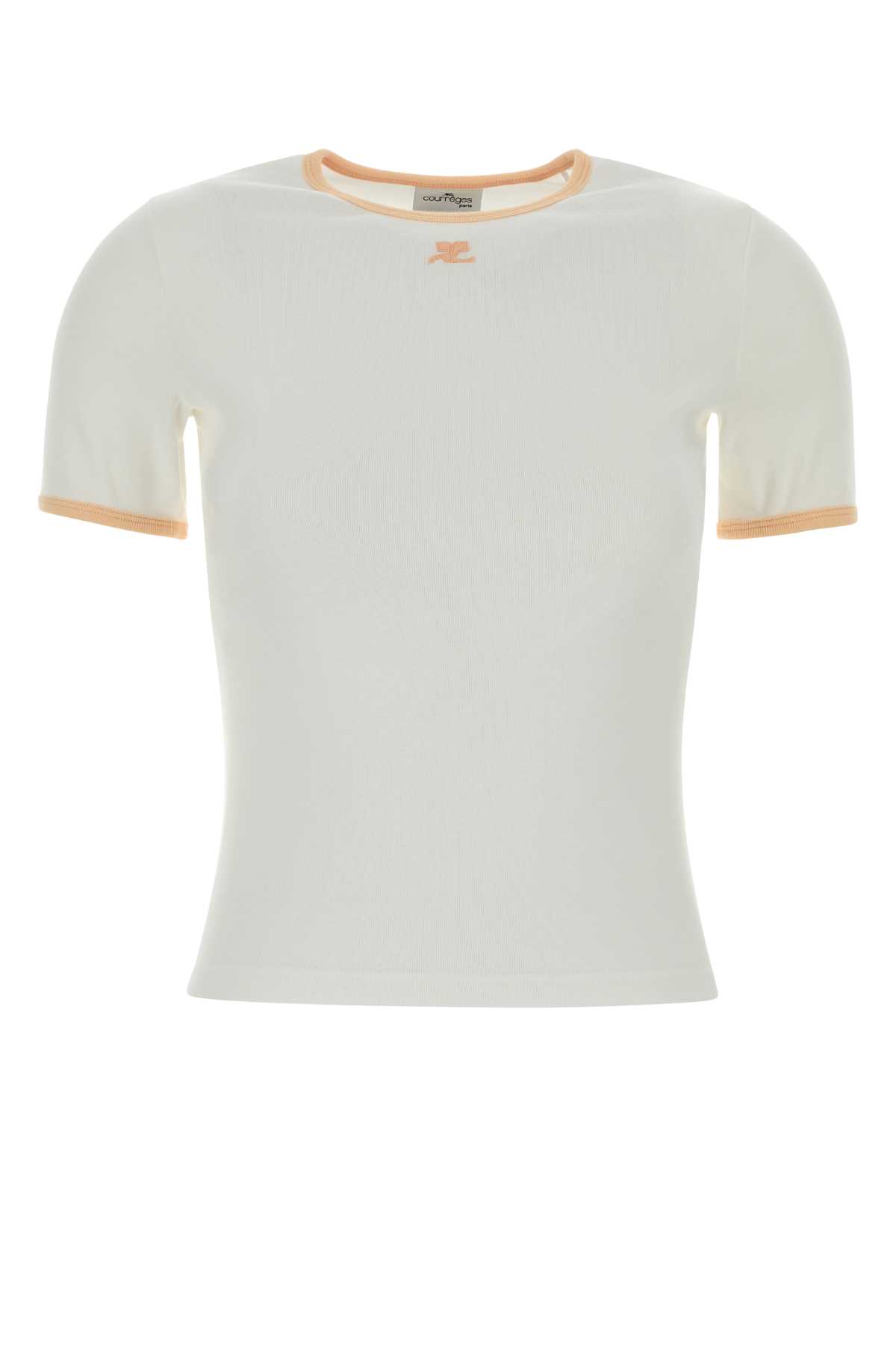 White cotton t-shirt 125JTS017JS0203B256 (Courrèges / Tシャツ・カットソー ) | Courrèges (クレージュ)
