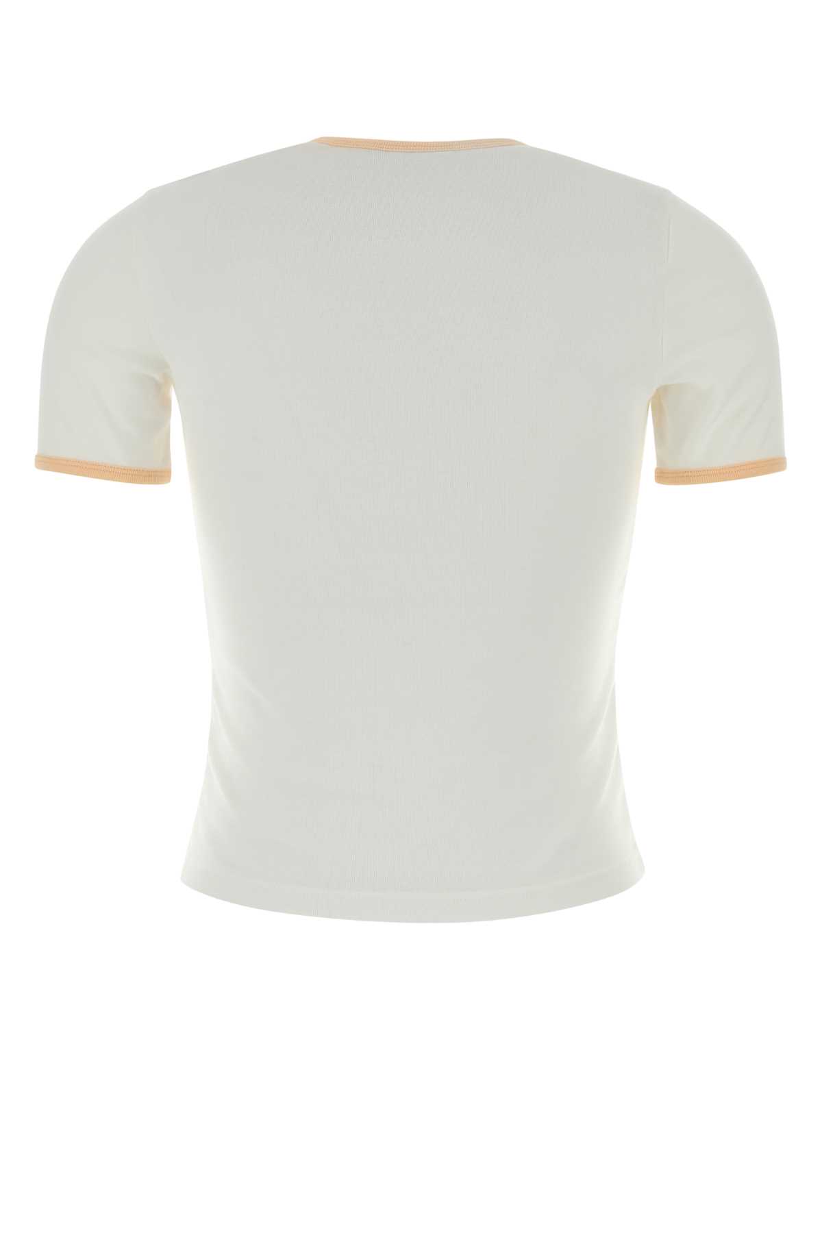 White cotton t-shirt 125JTS017JS0203B256 (Courrèges / Tシャツ・カットソー ) | Courrèges (クレージュ)(1)