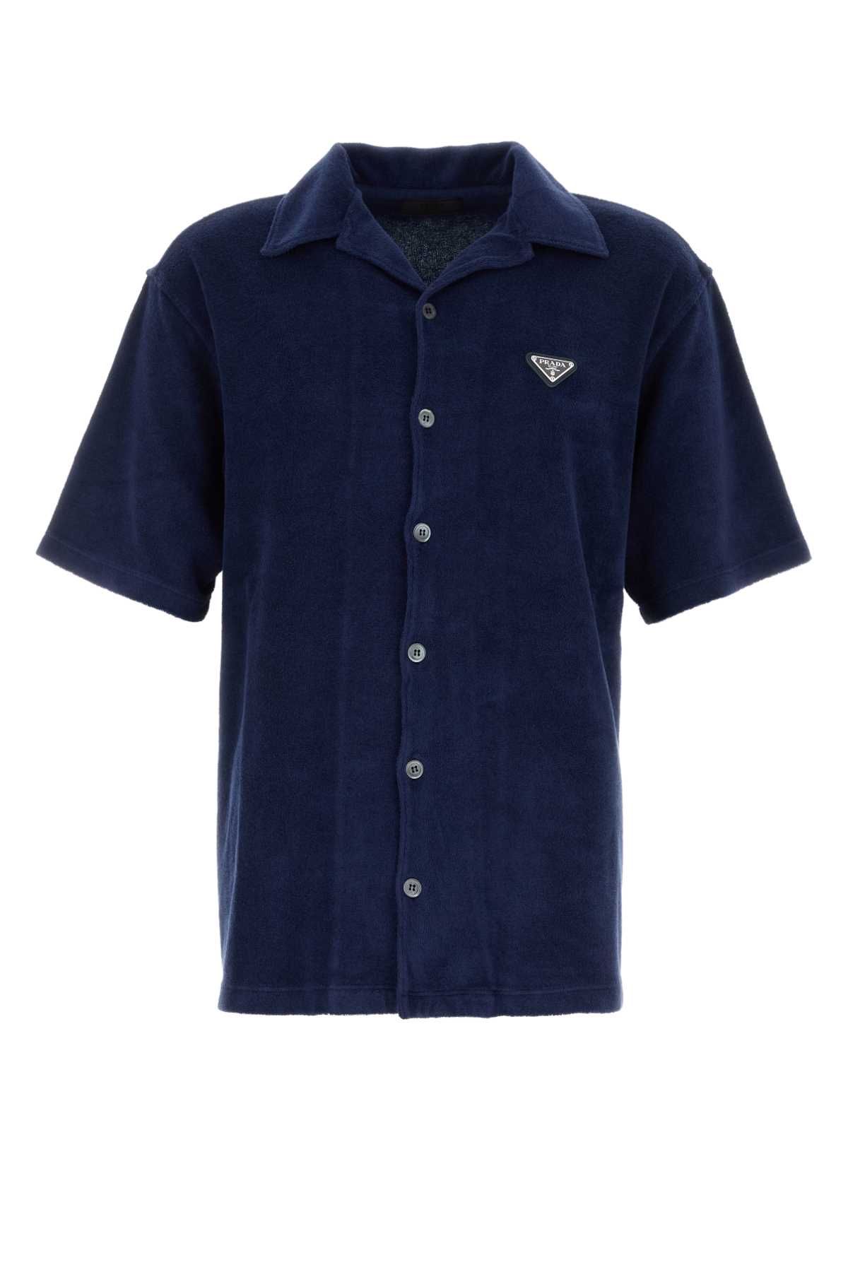 Blue terry fabric shirt UJN850SWMO16JKF0008 (Prada / Tシャツ・カットソー ) | Prada (プラダ)