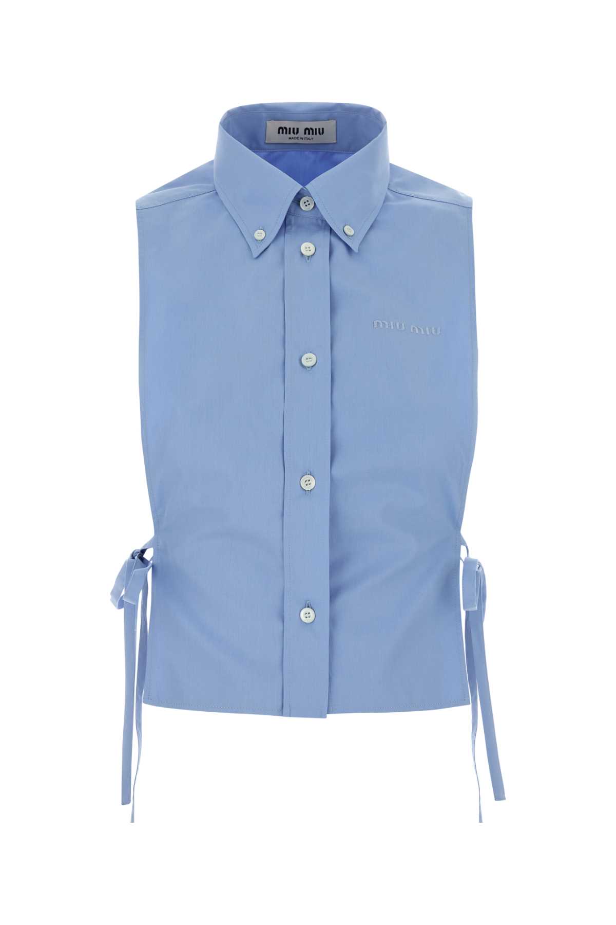 Cerulean blue poplin shirt MK2024SOOO19SEF0076 (MIU MIU / シャツ・ブラウス ) | MIU MIU (ミュウミュウ)