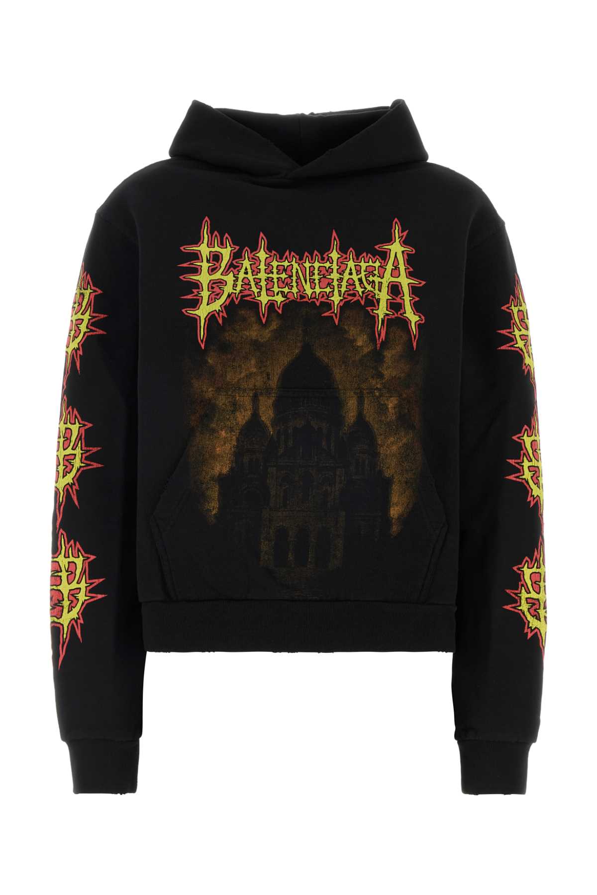 Black cotton sweatshirt 851238TUVL21000 (Balenciaga / スウェット・フーディー ) | Balenciaga (バレンシアガ)