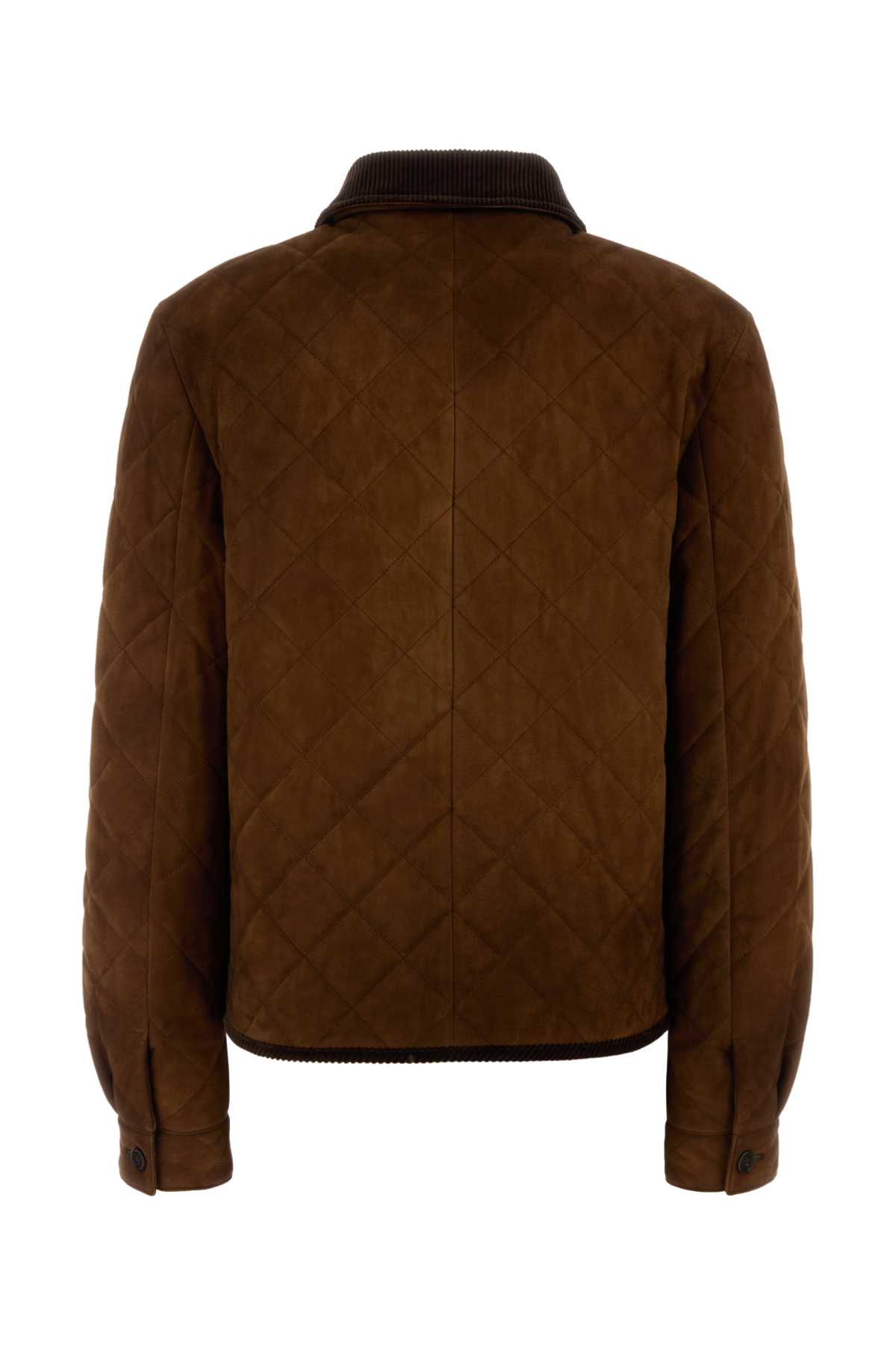 Brown suede jacket MPV995SOOO104RF0134 (MIU MIU / レザー&ファージャケット・コート ) | MIU MIU (ミュウミュウ)(1)