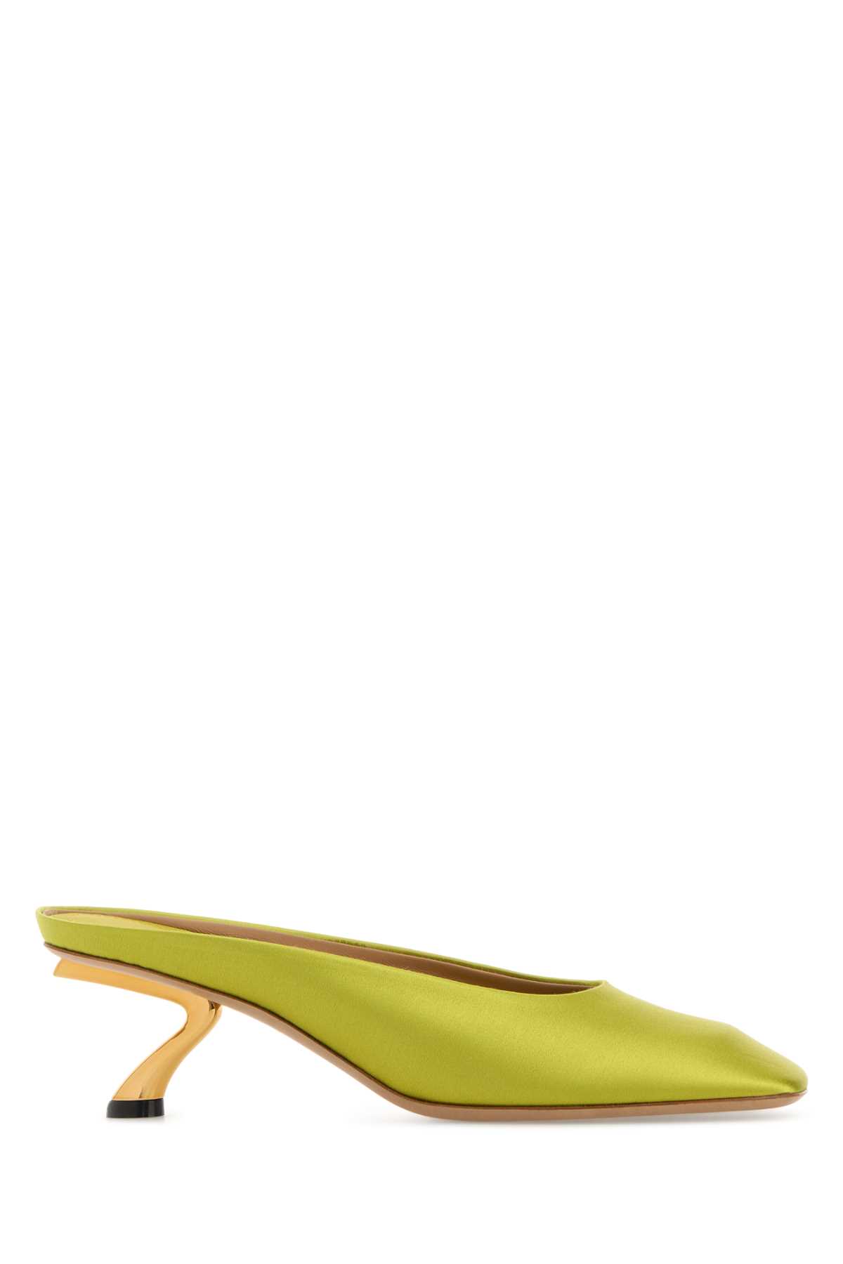 Acid green satin Safi mules 01L6197929671CGIALLO (FERRAGAMO / サンダル ) | FERRAGAMO (フェラガモ)