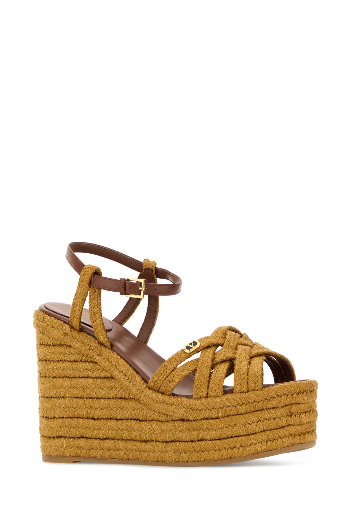 Mustard raffia VLogo Signature wedges 8W2S0PA0AQWBUP (Valentino Garavani / サンダル ) | Valentino Garavani (ヴァレンティノ)(1)