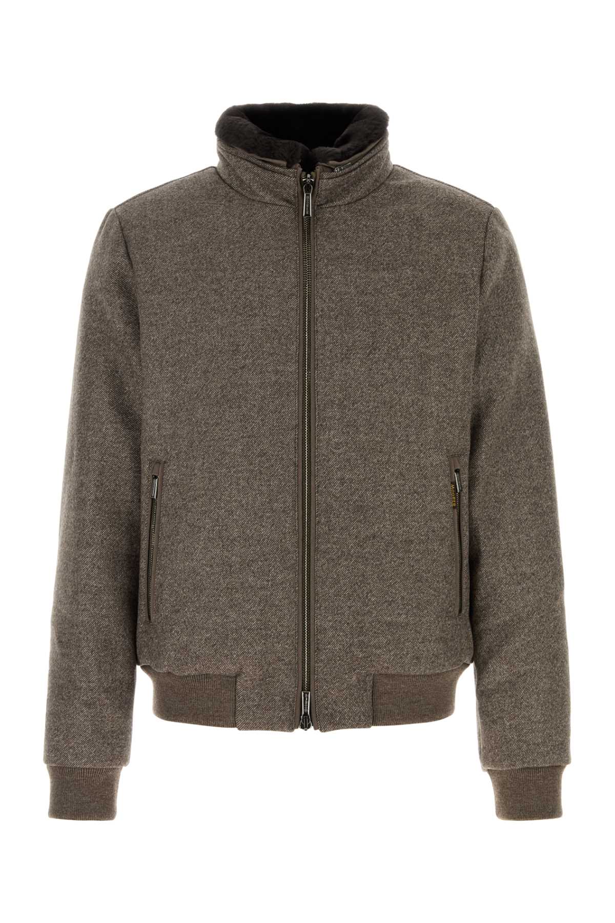 Brown wool Bellati bomber jacket BELLATILPTAUPE (MooRER / カジュアルジャケット ) | MooRER (ムーレー)