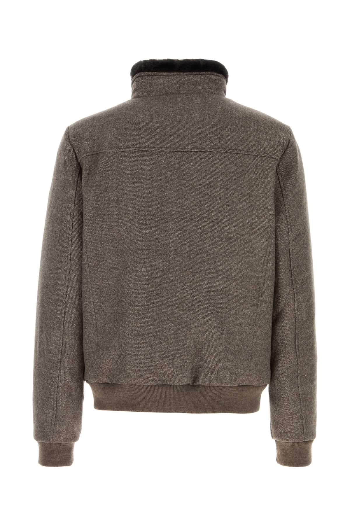 Brown wool Bellati bomber jacket BELLATILPTAUPE (MooRER / カジュアルジャケット ) | MooRER (ムーレー)(1)