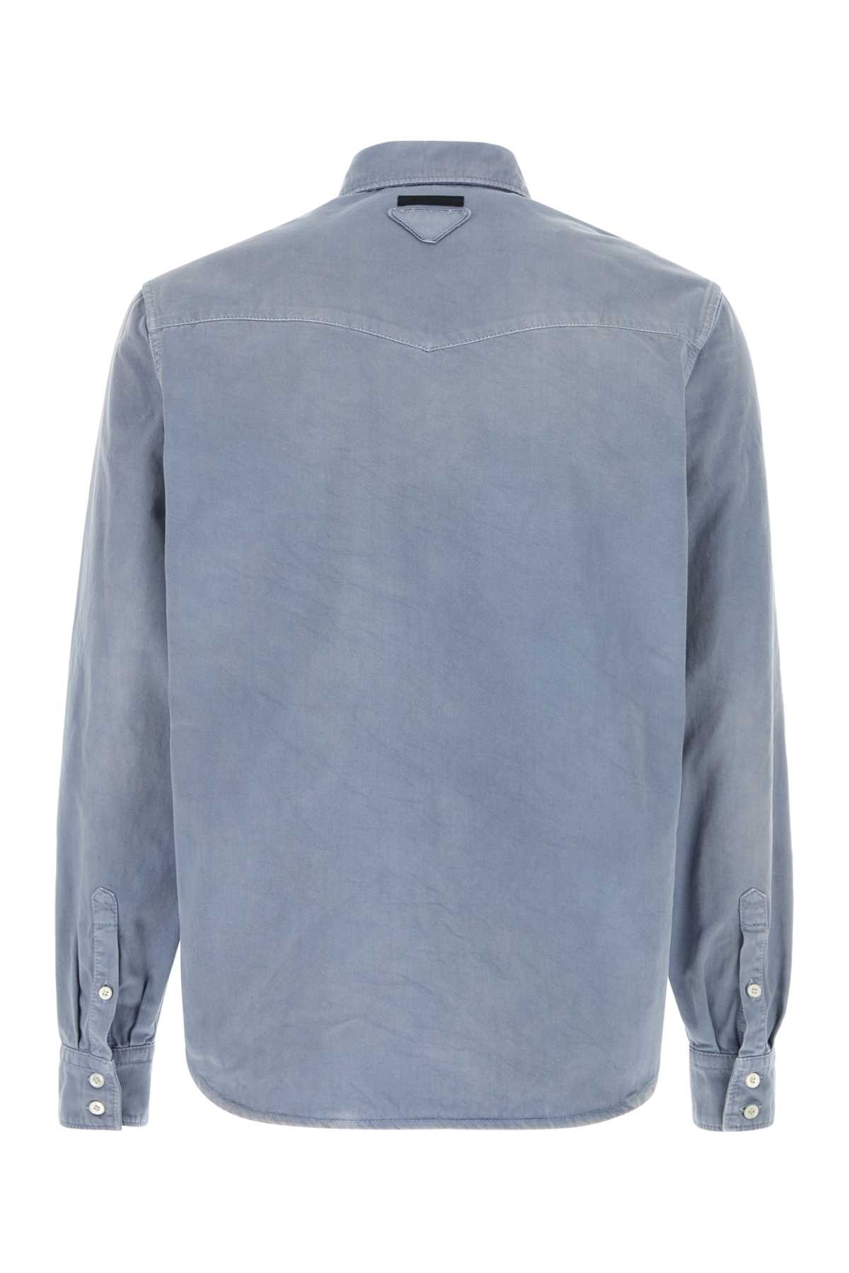 Powder blue gabardine shirt GEC115SOOO18PFF0E1Y (Prada / シャツ・ブラウス ) | Prada (プラダ)(1)