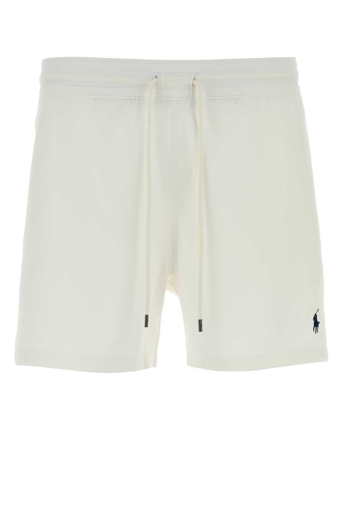 White stretch polyester swimming shorts 710B16721009 (Polo Ralph Lauren / スイムウェア ) | Polo Ralph Lauren (ポロ ラルフ ローレン)