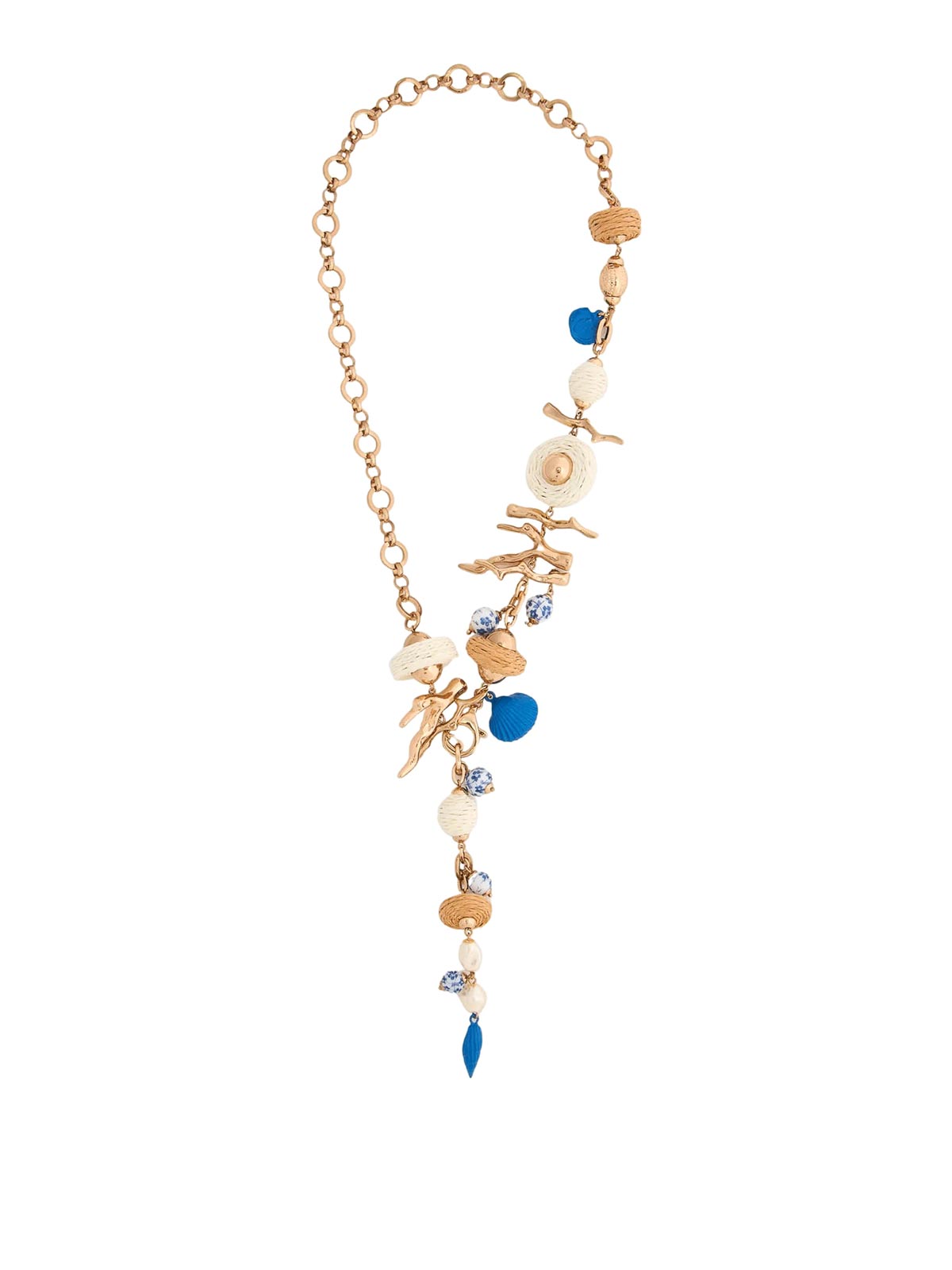 Abissi Wkautil Necklace In Metal And Raffia 26157511056E15 (Weekend Max Mara / ネックレス ) | Weekend Max Mara (ウィークエンド マックスマーラ)