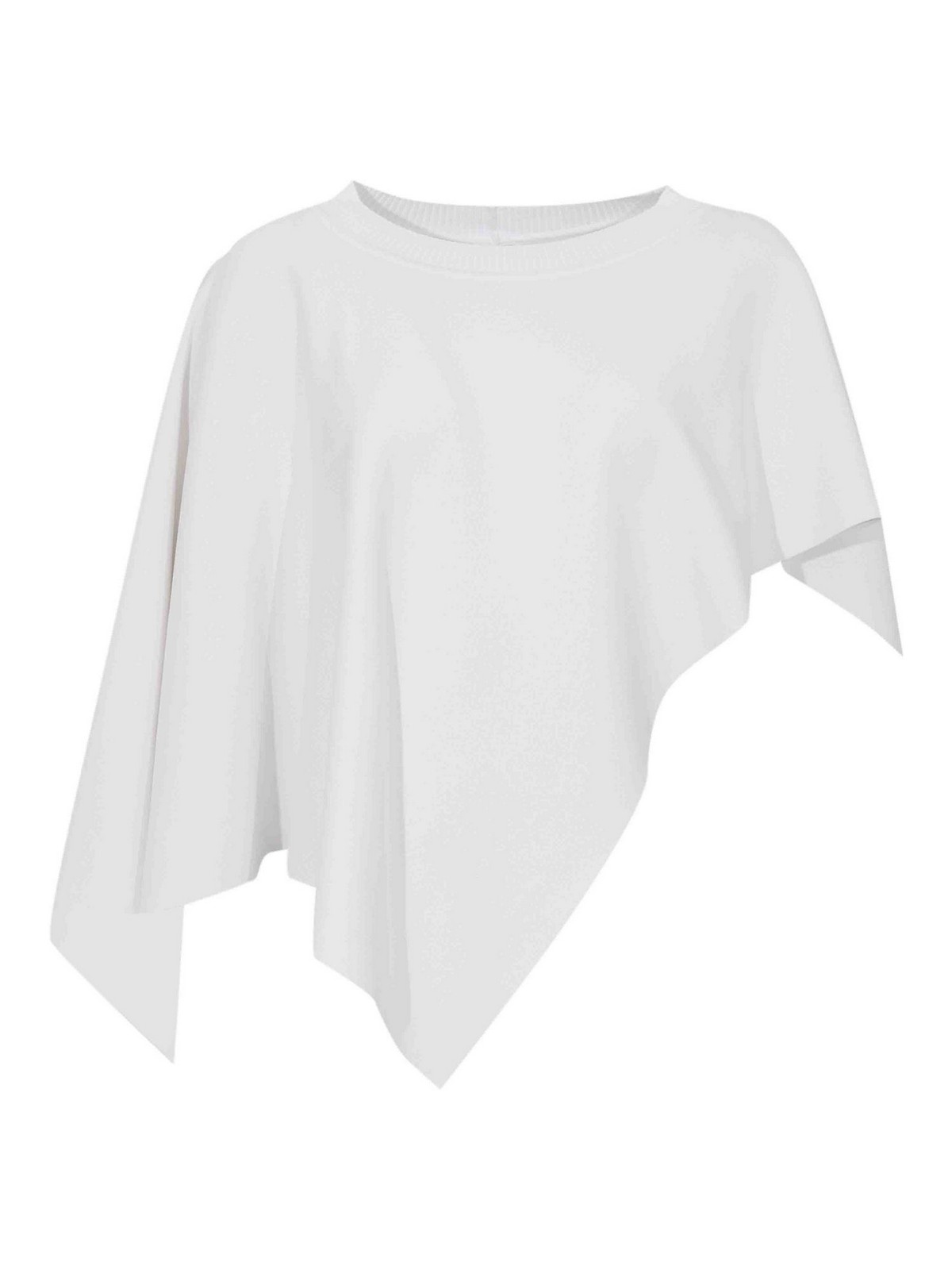 Lila Cape In White Viscose Knit F6SA14A010 (LIVIANA CONTI / シャツ・ブラウス ) | LIVIANA CONTI (リビアナ コンティ)