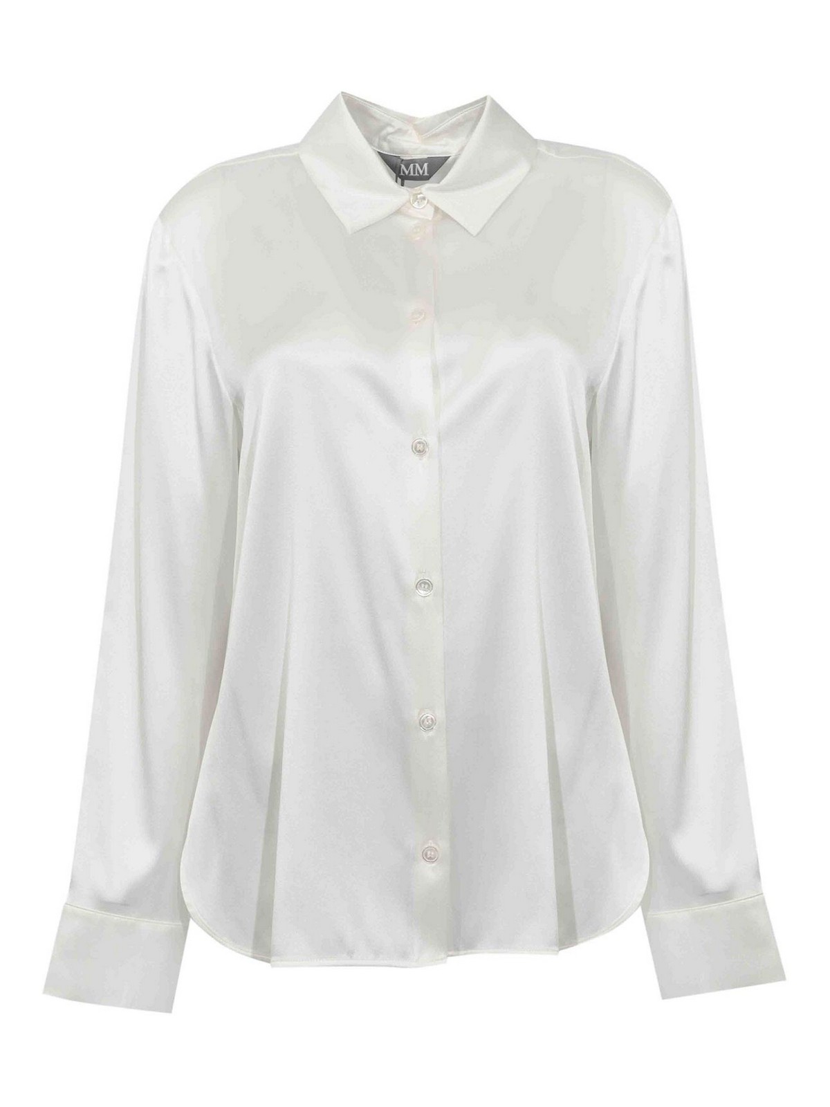 Mmlquarto Shirt In White Stretch Silk 26161110476E15 (Max Mara / シャツ・ブラウス ) | Max Mara (マックスマーラ)