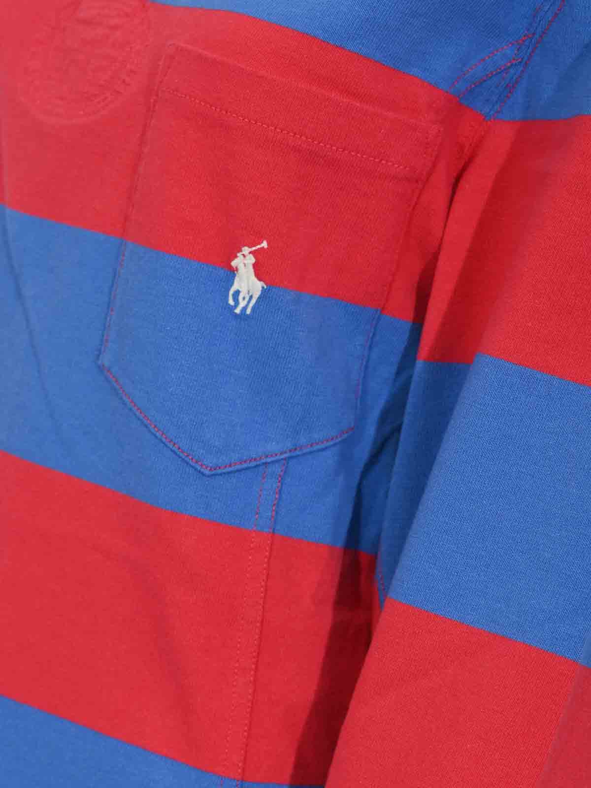 Long Sleeve Polo Shirt In Red/Blue Cotton 211971746501 (Polo Ralph Lauren / ポロシャツ ) | Polo Ralph Lauren (ポロ ラルフ ローレン)(2)