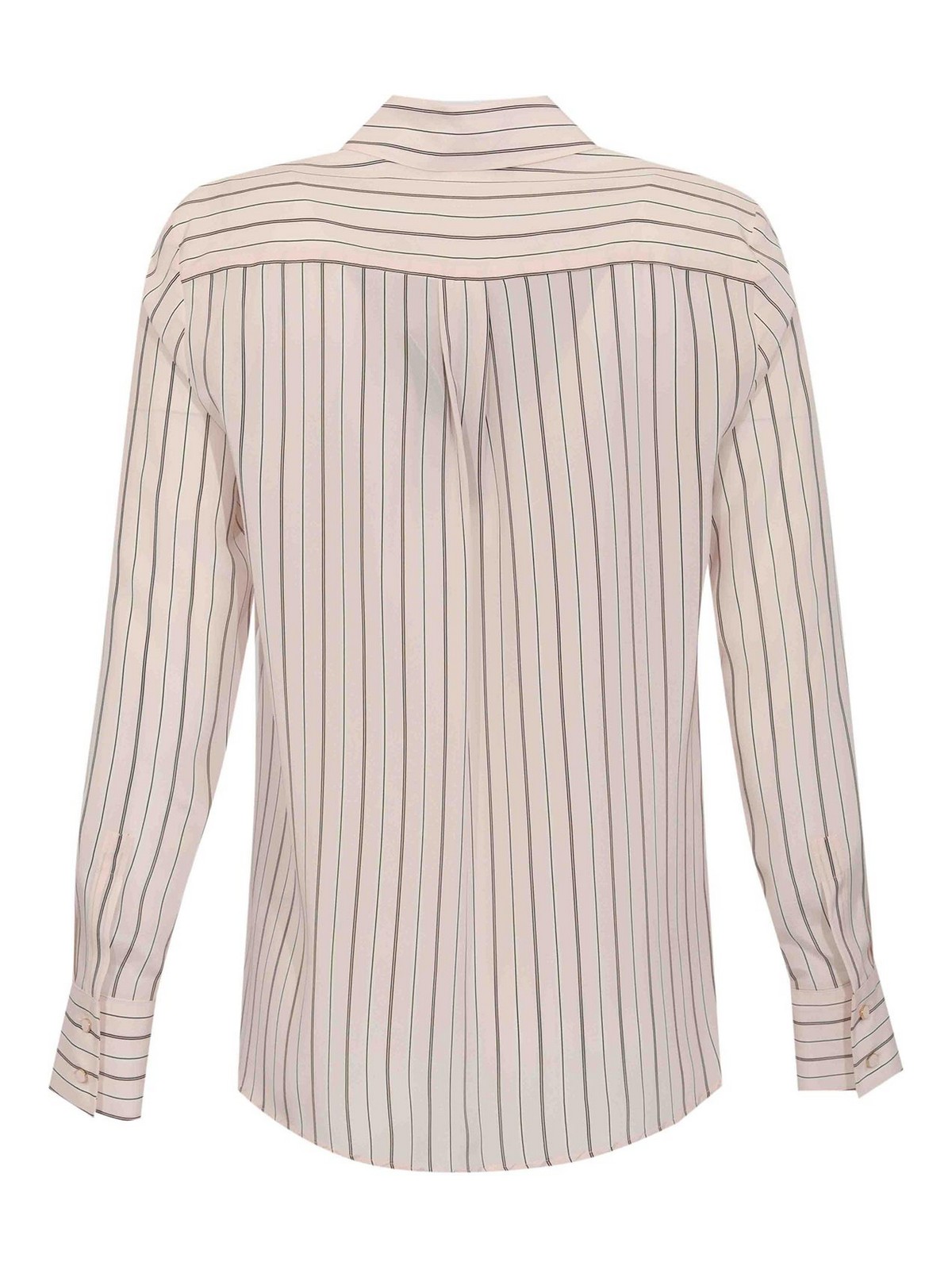Mstflirt Shirt In Pink Striped Crepe De Chine 26161110116E15 (Max Mara Studio / シャツ・ブラウス ) | Max Mara Studio (マックスマーラ ステュディオ)(1)