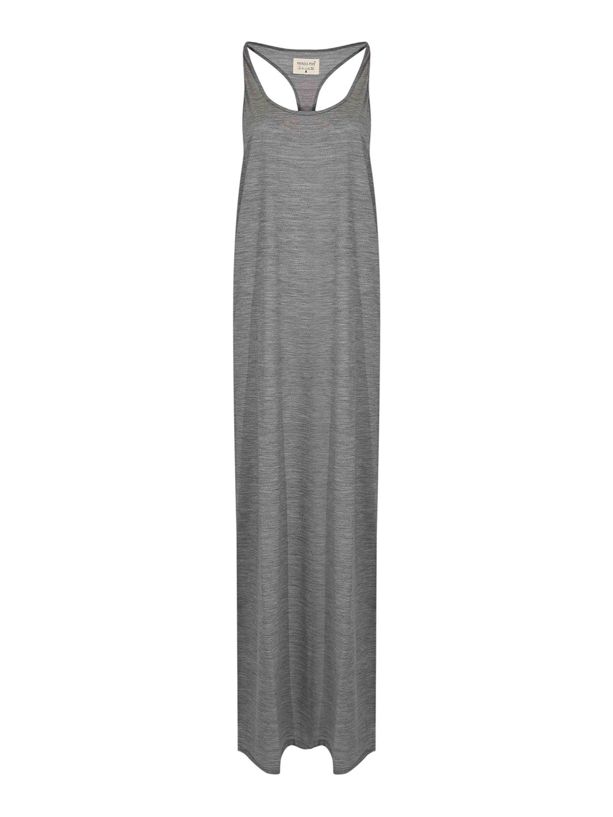 The Long Tanktop Dress In Gray Wool Jersey 8A1643J249S119 (PATRIZIA PEPE / ワンピース・ドレス・オールインワン ) | PATRIZIA PEPE (パトリツィア ペペ)
