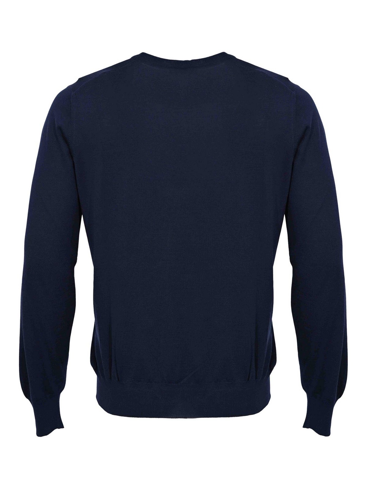Crew-neck pullover in blue silk and cotton NMMC1522390VTRU602 (Fay / ニット・セーター・カーディガン ) | Fay (フェイ)(1)
