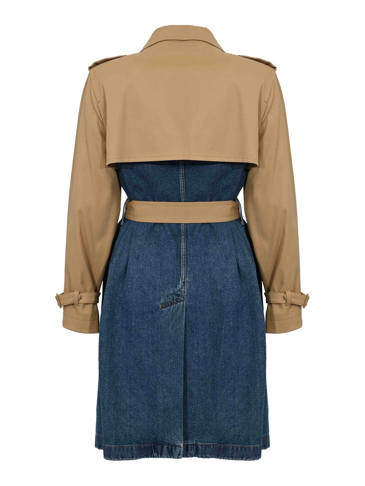 Blue/Beige Cotton Drill and Denim Trench Coat NAW6252375LGB11033 (Fay / コート ) | Fay (フェイ)(1)