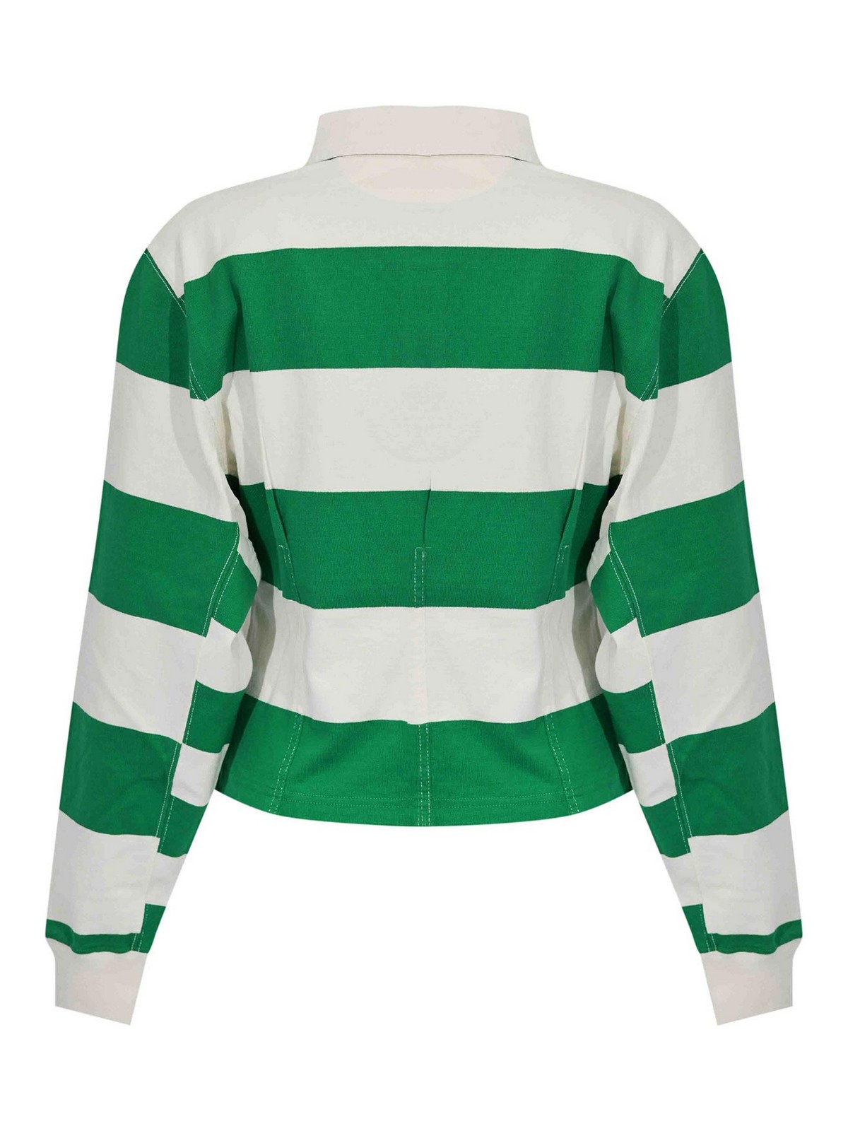 Long Sleeve Polo Shirt In Green/White Cotton 211971746500 (Polo Ralph Lauren / ポロシャツ ) | Polo Ralph Lauren (ポロ ラルフ ローレン)(1)