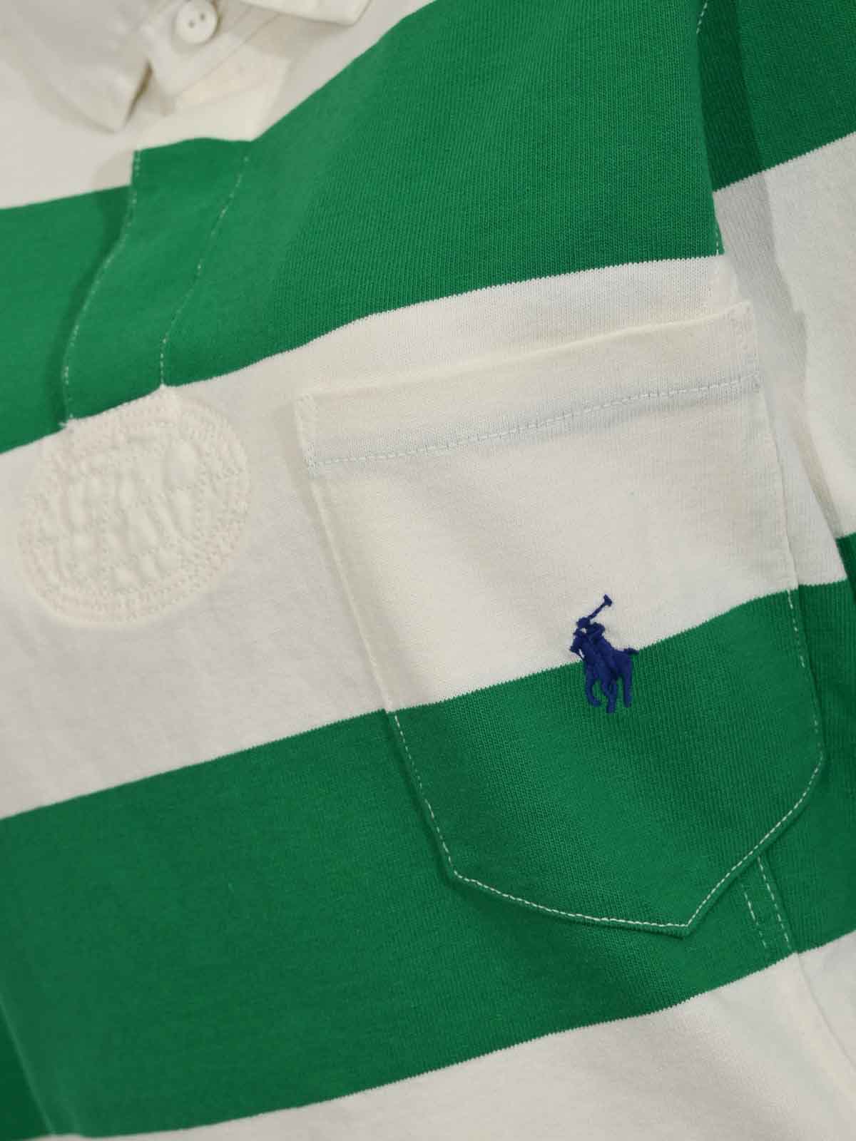 Long Sleeve Polo Shirt In Green/White Cotton 211971746500 (Polo Ralph Lauren / ポロシャツ ) | Polo Ralph Lauren (ポロ ラルフ ローレン)(2)