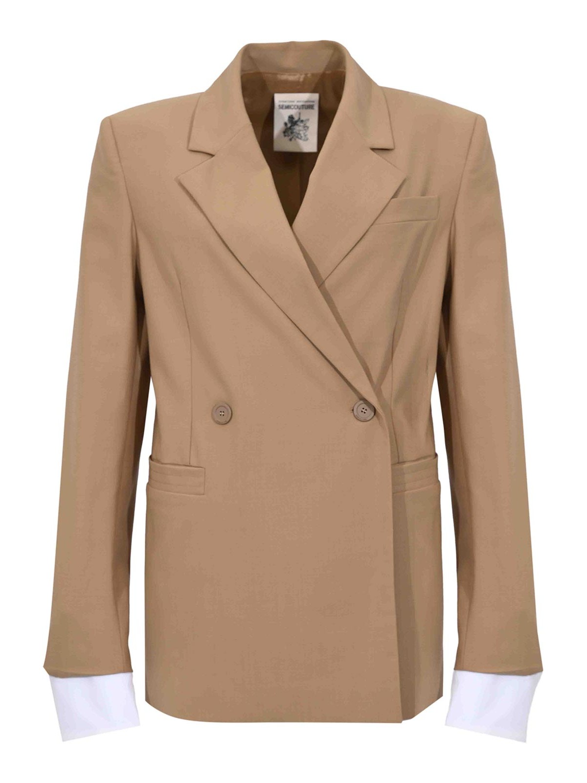 Double-breasted Dulcinea jacket in cool wool Y6SI10V590 (SEMICOUTURE / ブレザー・ジャケット ) | SEMICOUTURE (セミクチュール)