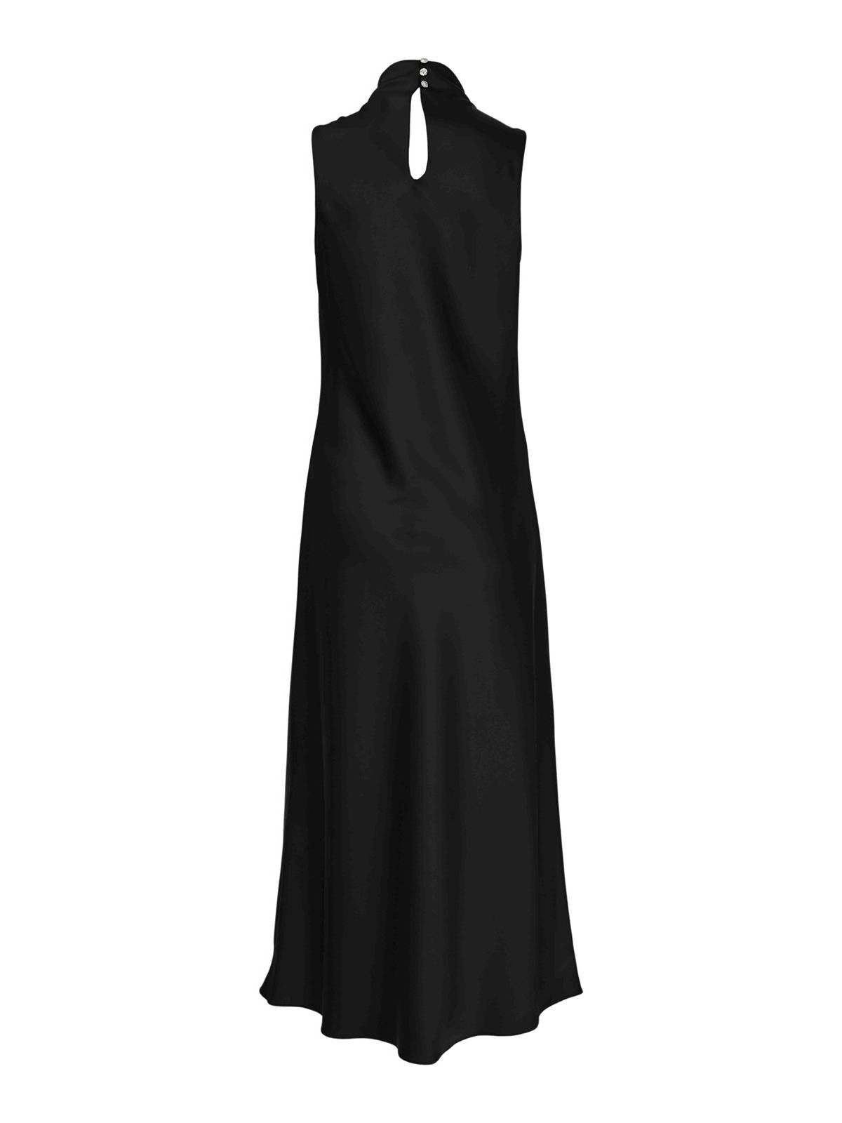 Fluid Midi Dress In Black Satin 8A1627A269K103 (PATRIZIA PEPE / ワンピース・ドレス・オールインワン ) | PATRIZIA PEPE (パトリツィア ペペ)(1)