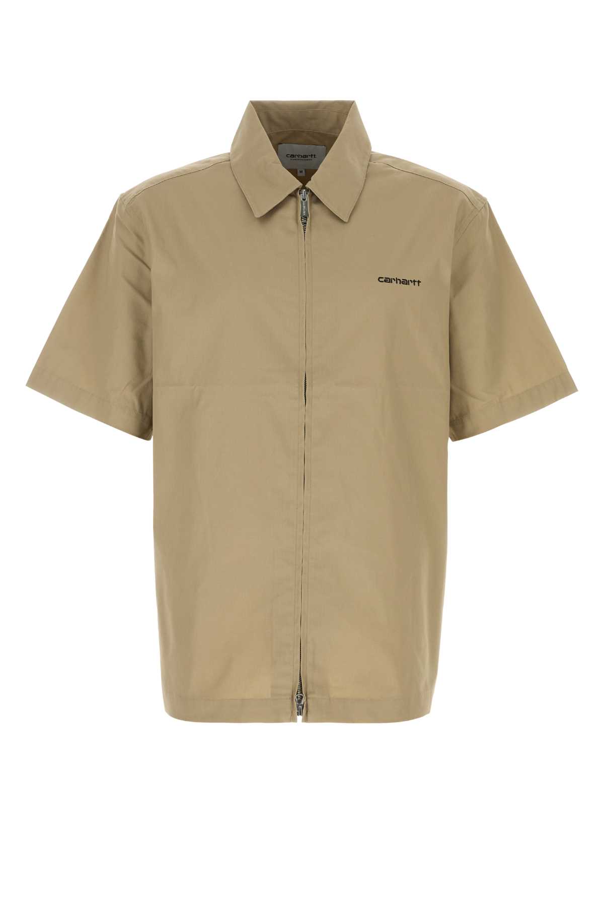 Cappuccino jersey S/S Postal Zip Shirt I0361893MSXX (Carhartt WIP / シャツ・ブラウス ) | Carhartt WIP (カーハート)