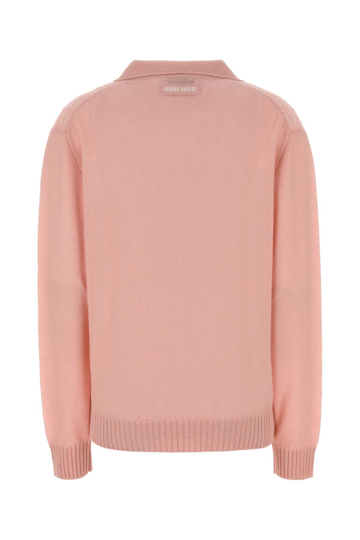 Pink cashmere polo shirt MML05CSOOO185IF0AL2 (MIU MIU / ニット・セーター・カーディガン ) | MIU MIU (ミュウミュウ)(1)