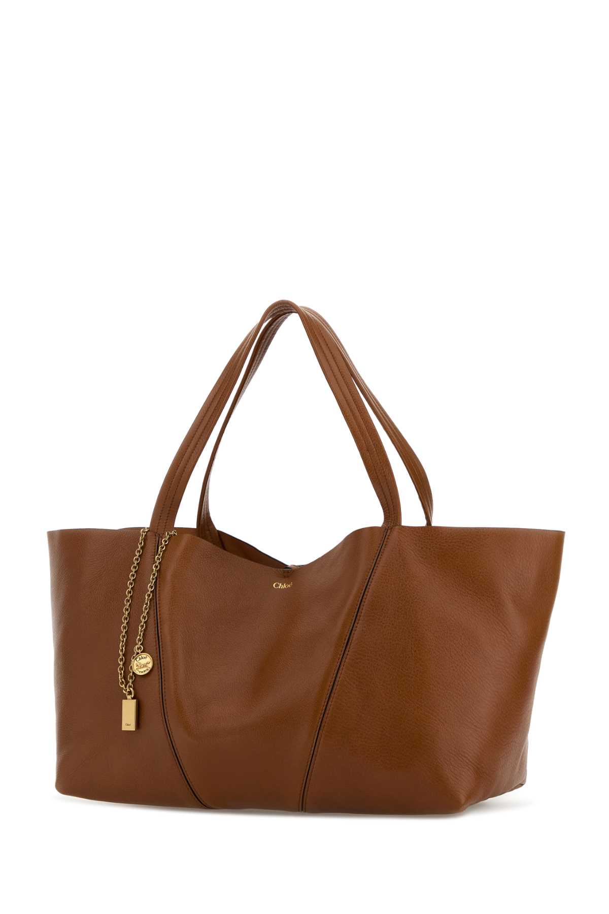 Caramel leather East-West Chloé Spin shopping bag CH26SS814N8426M (Chloé / トートバッグ ) | Chloé (クロエ)(1)