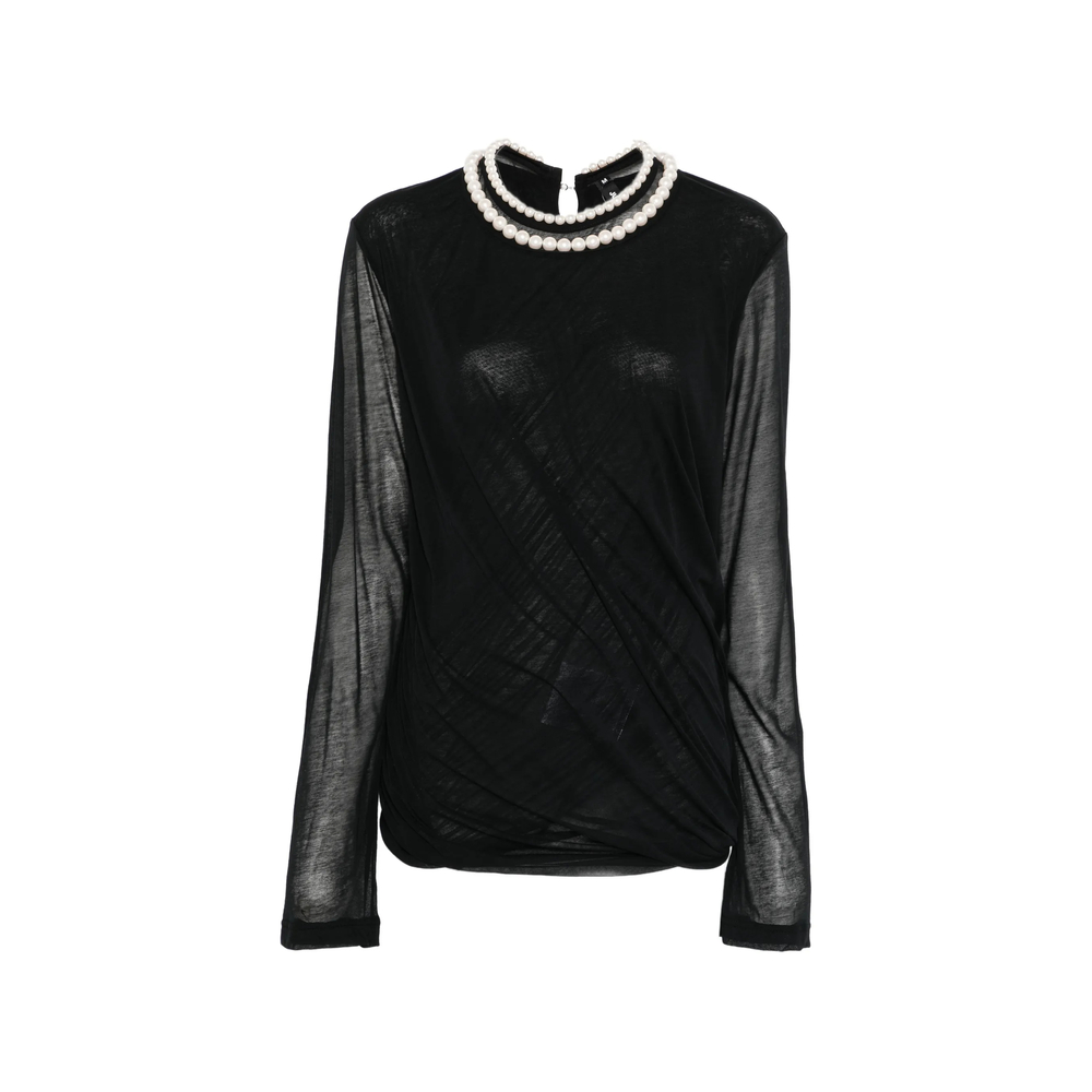 T-shirt Junya Watanabe JQT008BLACK (JUNYA WATANABE / シャツ・ブラウス ) | JUNYA WATANABE (ジュンヤ ワタナベ)