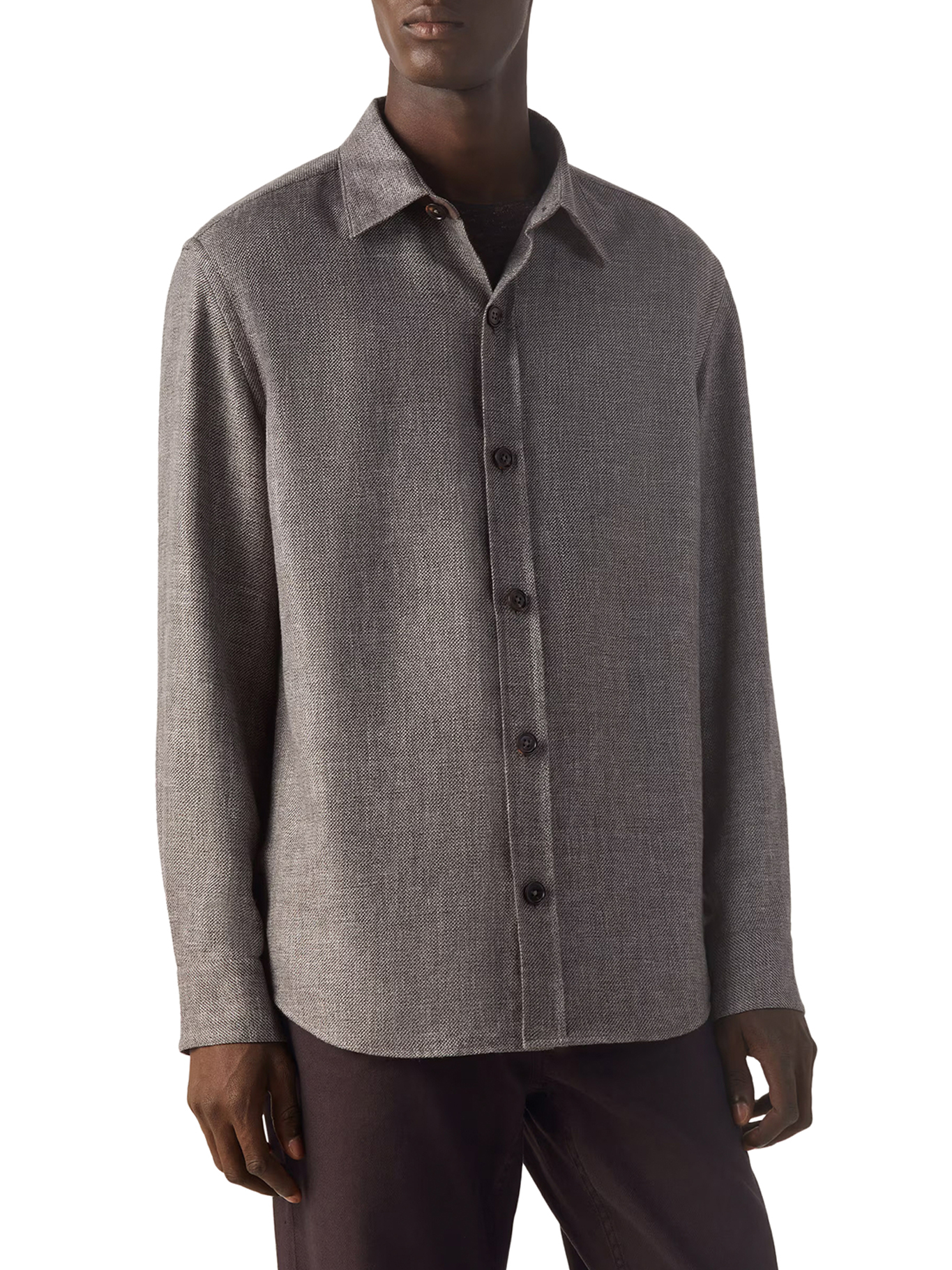 OVERSHIRT IN CASHMERE LINEN AND SILK UHV75A3SOT52M09G (ZEGNA / シャツ・ブラウス ) | ZEGNA (ゼニア)(2)